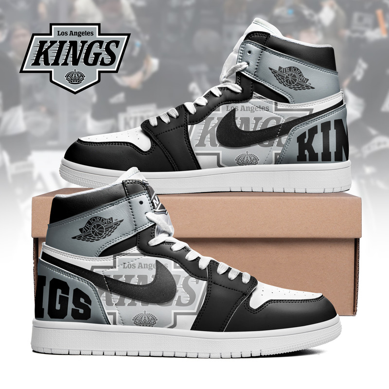Los Angeles Kings x Premium NHL Teams Limited Edition Air Jordan 1 High Top Sneakers – Gift for Fans TTH190530 - Image 2