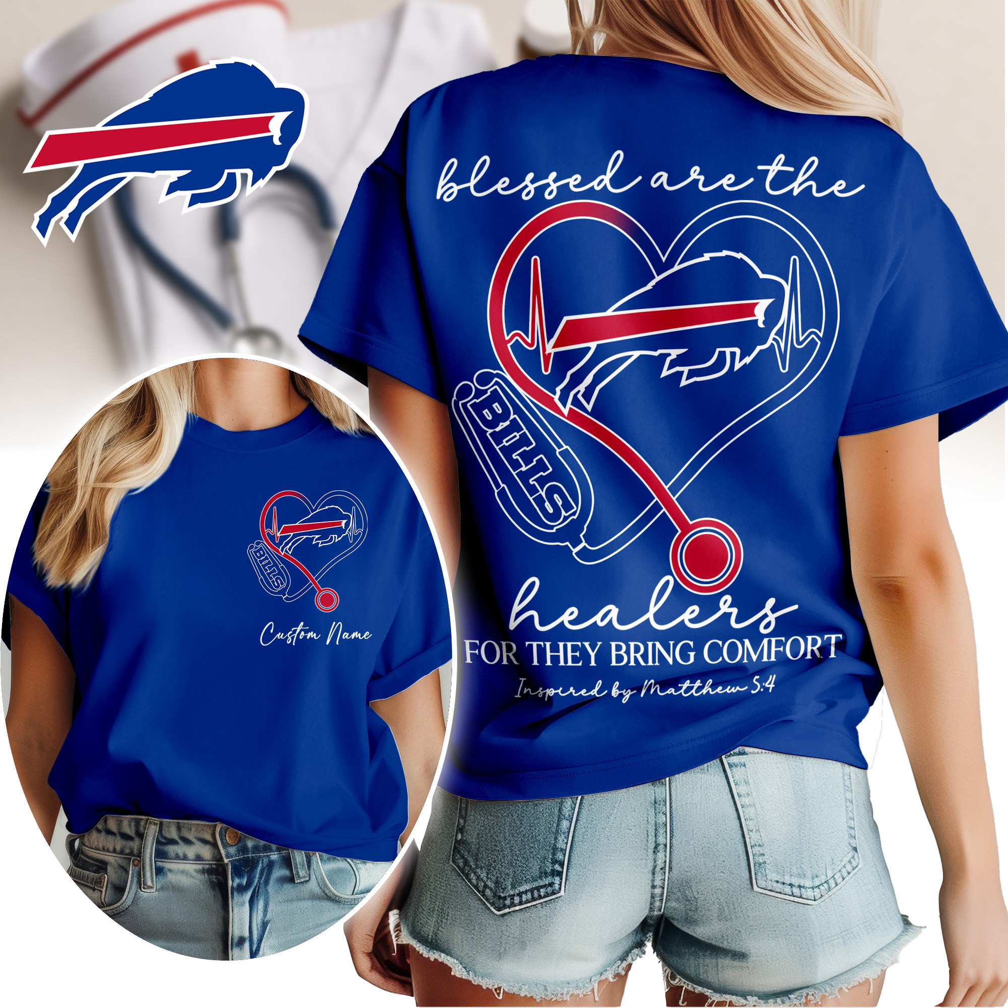 Buffalo Bills | Premium NFL Heart of A Nurse Game Day 3D Shirt TTH200581
