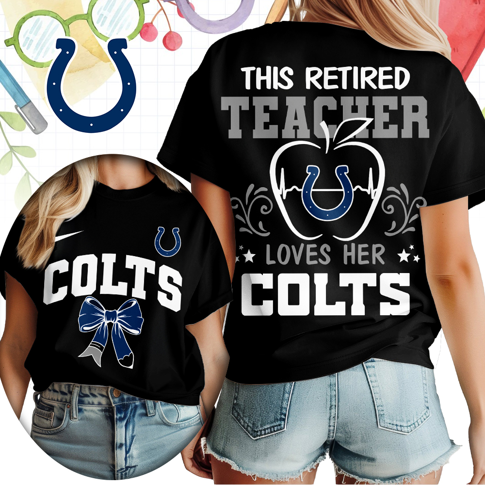 Indianapolis Colts x Premium NFL Retired Teacher Women T-Shirt – Limited Edition TTH200523