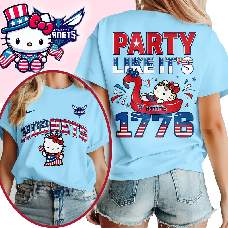 Cleveland Cavaliers | Premium NBA Hello Kitty Independence Day 3D Shirt TTH200554