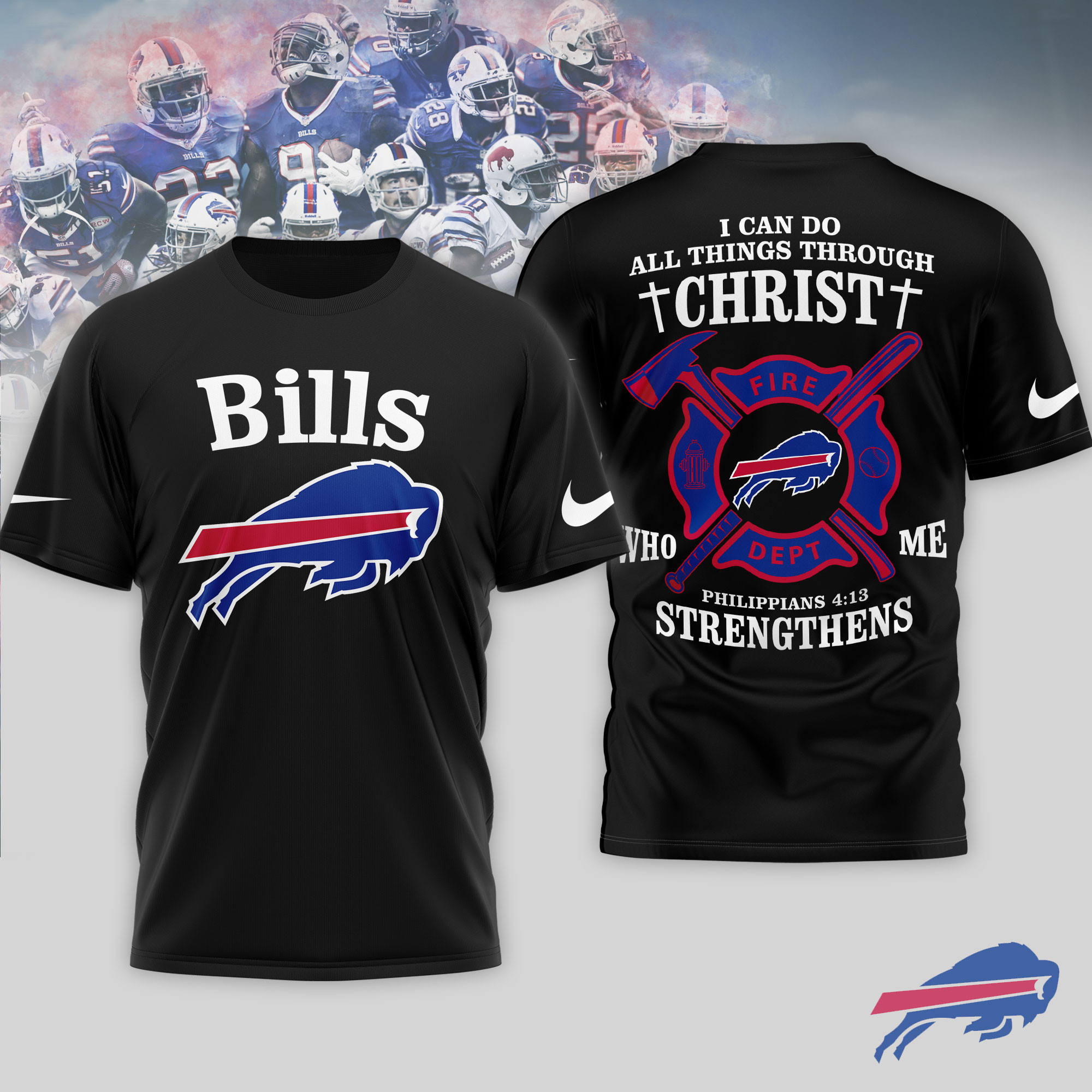 Buffalo Bills x Premium NFL Faith & Gridiron 3D T-Shirt – Limited Edition TTH200521