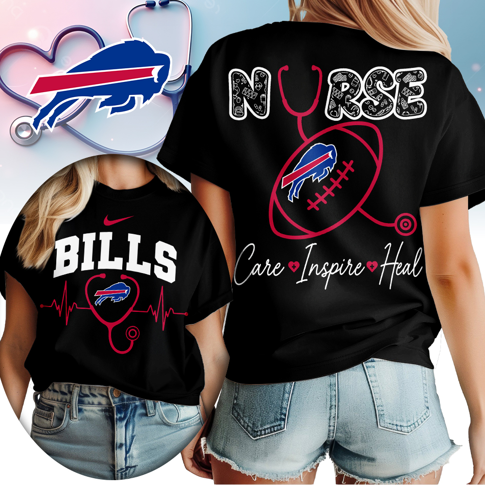 Buffalo Bills | Premium NFL Nurse Care Inspire Heal Women Shirt TTH200561