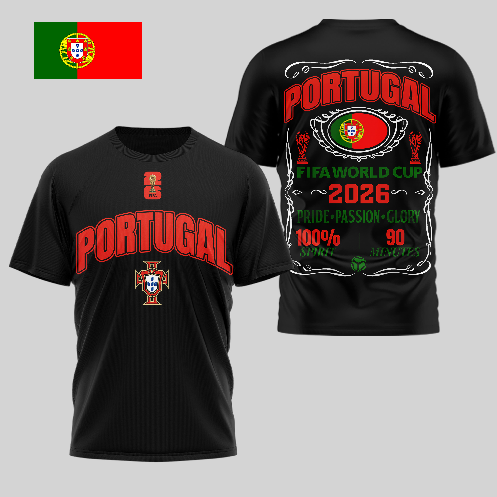 Portugal | Premium World Cup 2026 Pride Passion Glory 3D Shirt TTH210505
