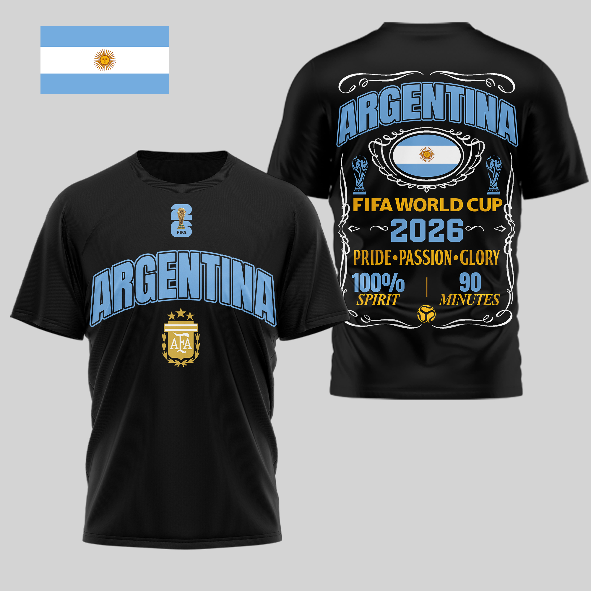 Argentina | Premium World Cup 2026 Pride Passion Glory 3D Shirt TTH210505