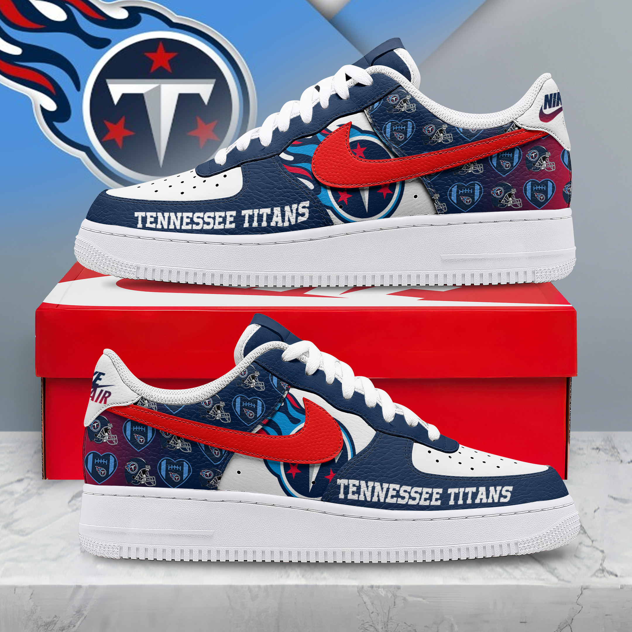 Tennessee Titans – Premium NFL Gridiron Classic AF1 Shoes – Gift for Fans TTH190504 - Image 2