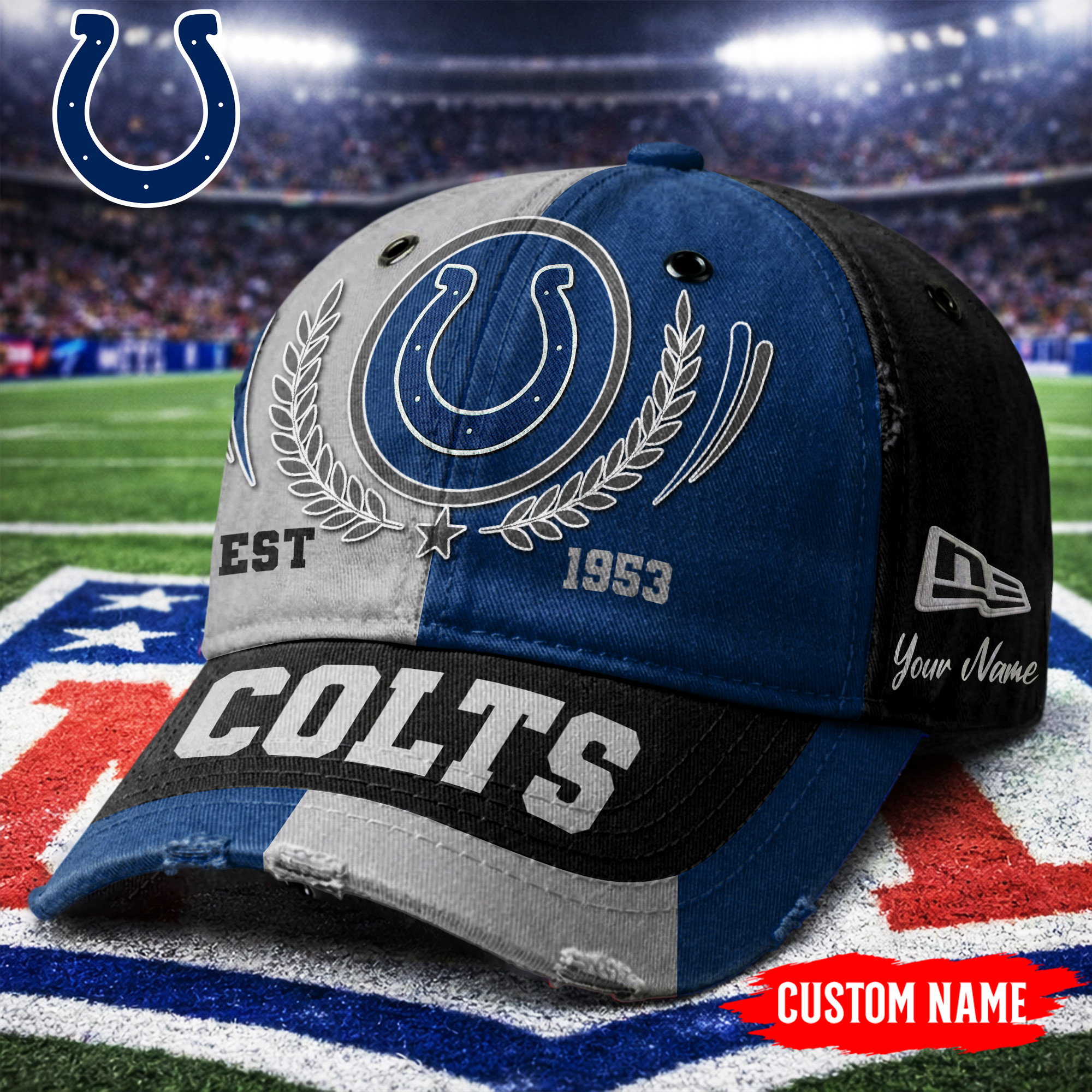 Indianapolis Colts | Premium NFL Split Color Classic Cap TTH200569 - Image 2