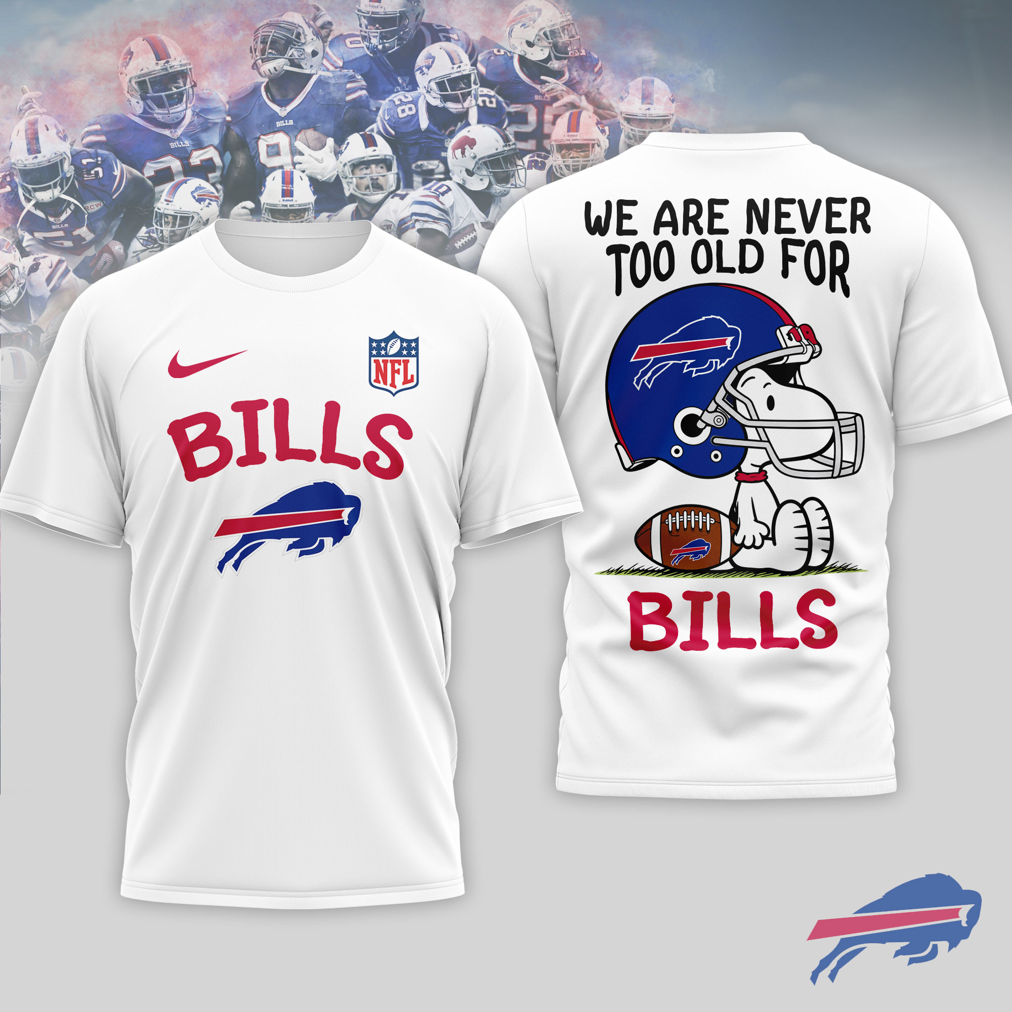 Buffalo Bills x Premium NFL Never Too Old 3D T-Shirt – Limited Edition TTH200524 - Image 2