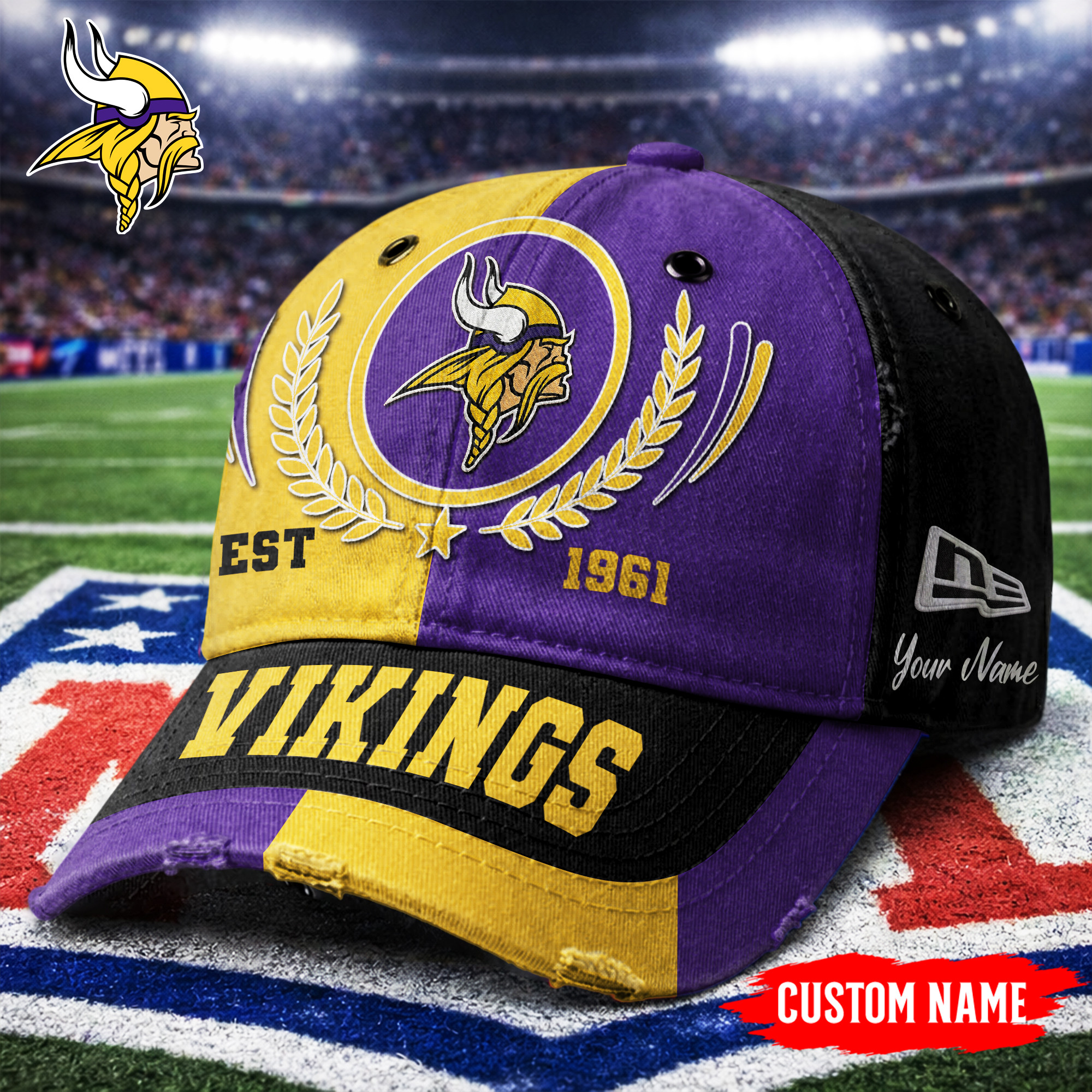 Minnesota Vikings | Premium NFL Split Color Classic Cap TTH200569