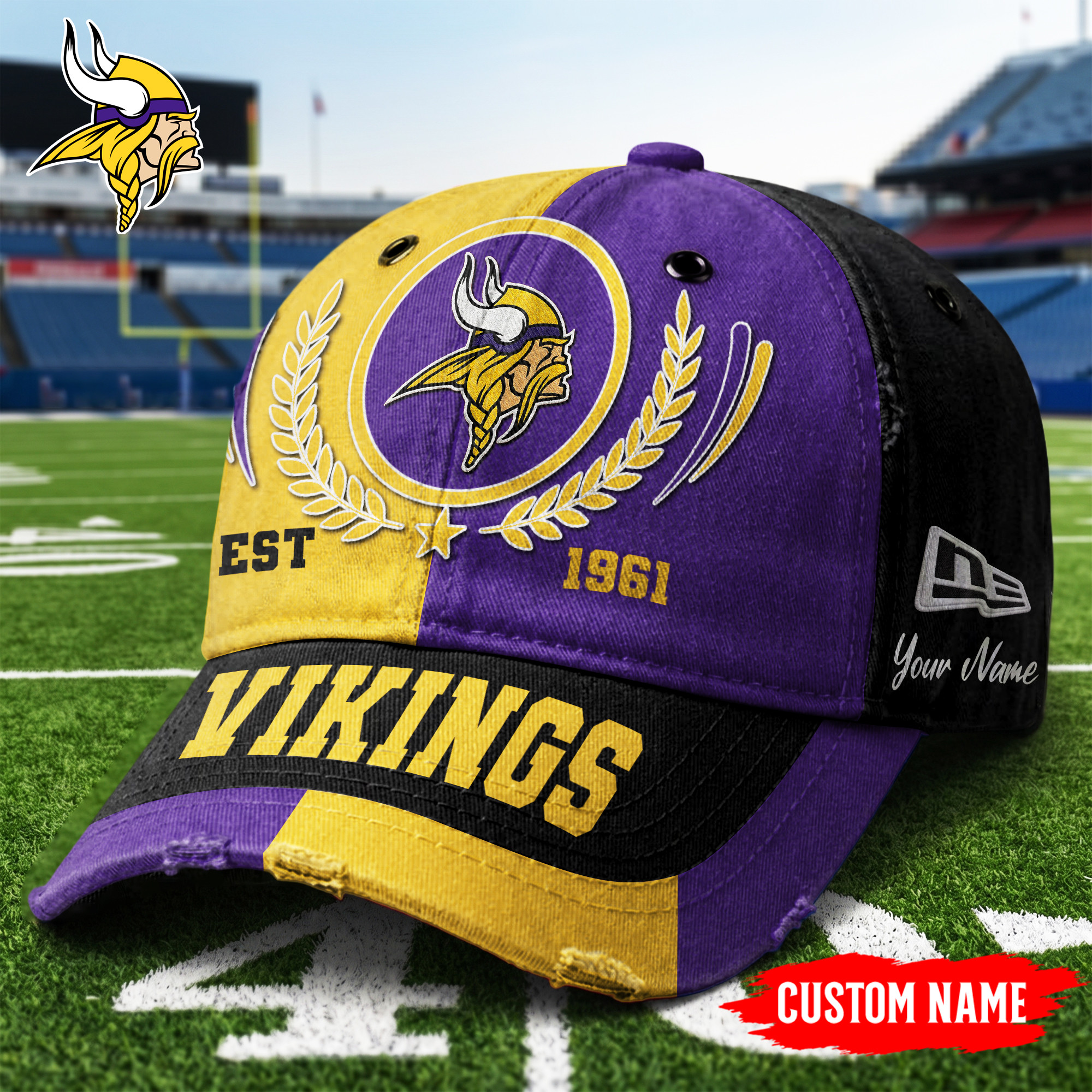 Minnesota Vikings | Premium NFL Split Color Classic Cap TTH200569 - Image 2