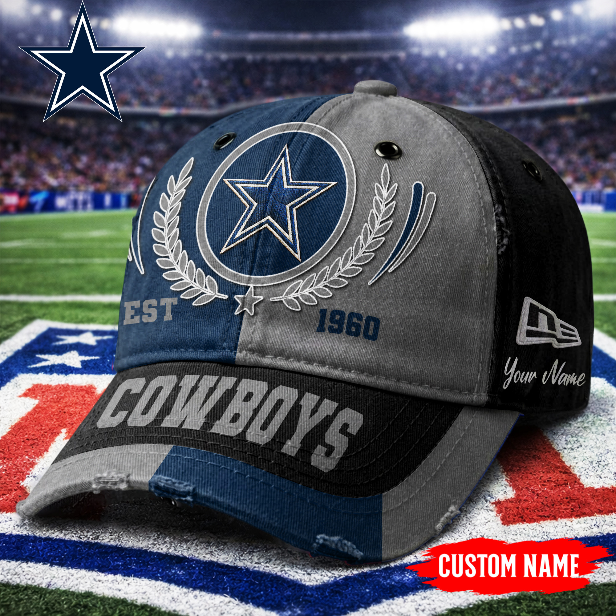 Dallas Cowboys | Premium NFL Split Color Classic Cap TTH200569 - Image 2
