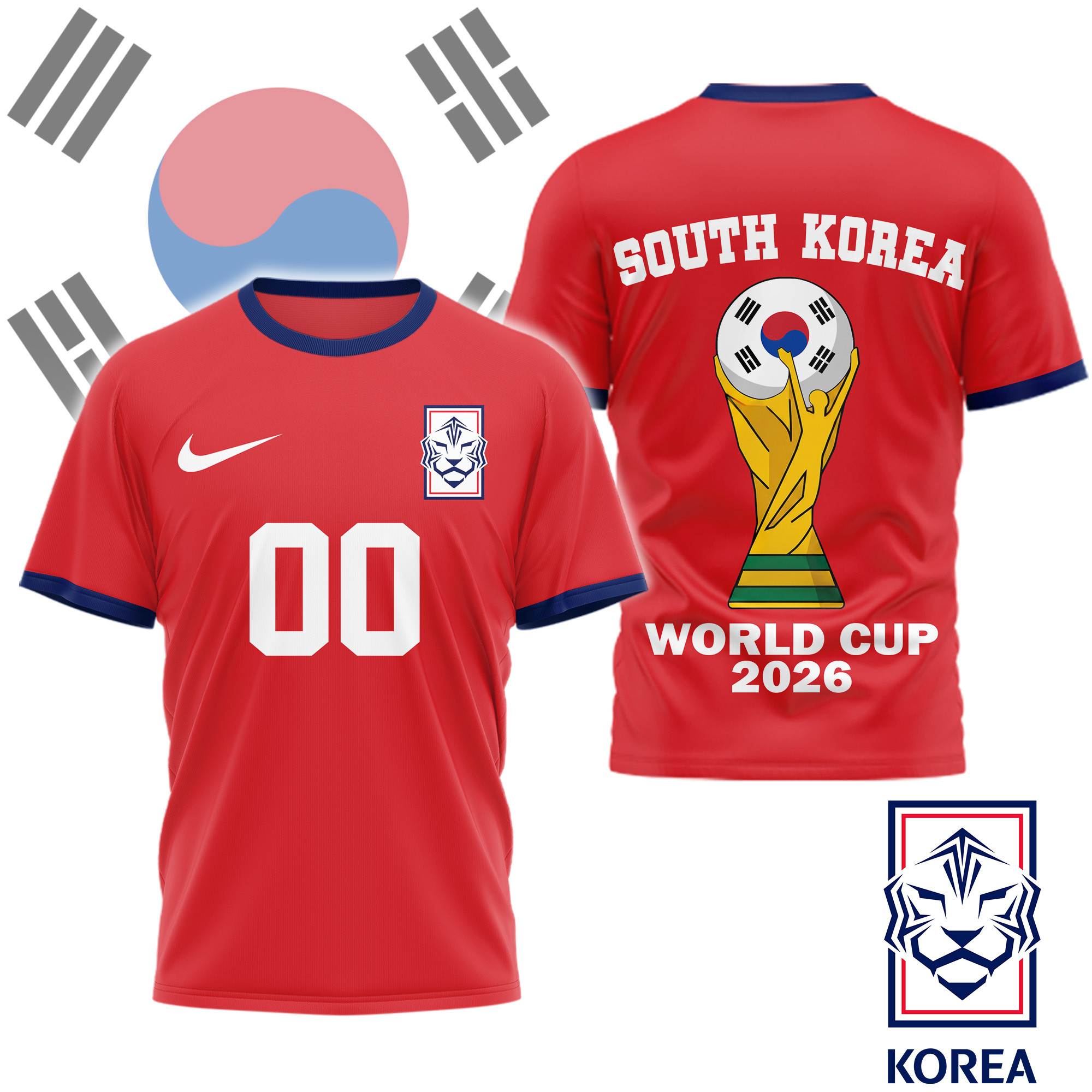 South Korea | Premium Road to World Cup 2026 3D Shirt TTH200553 - Image 2