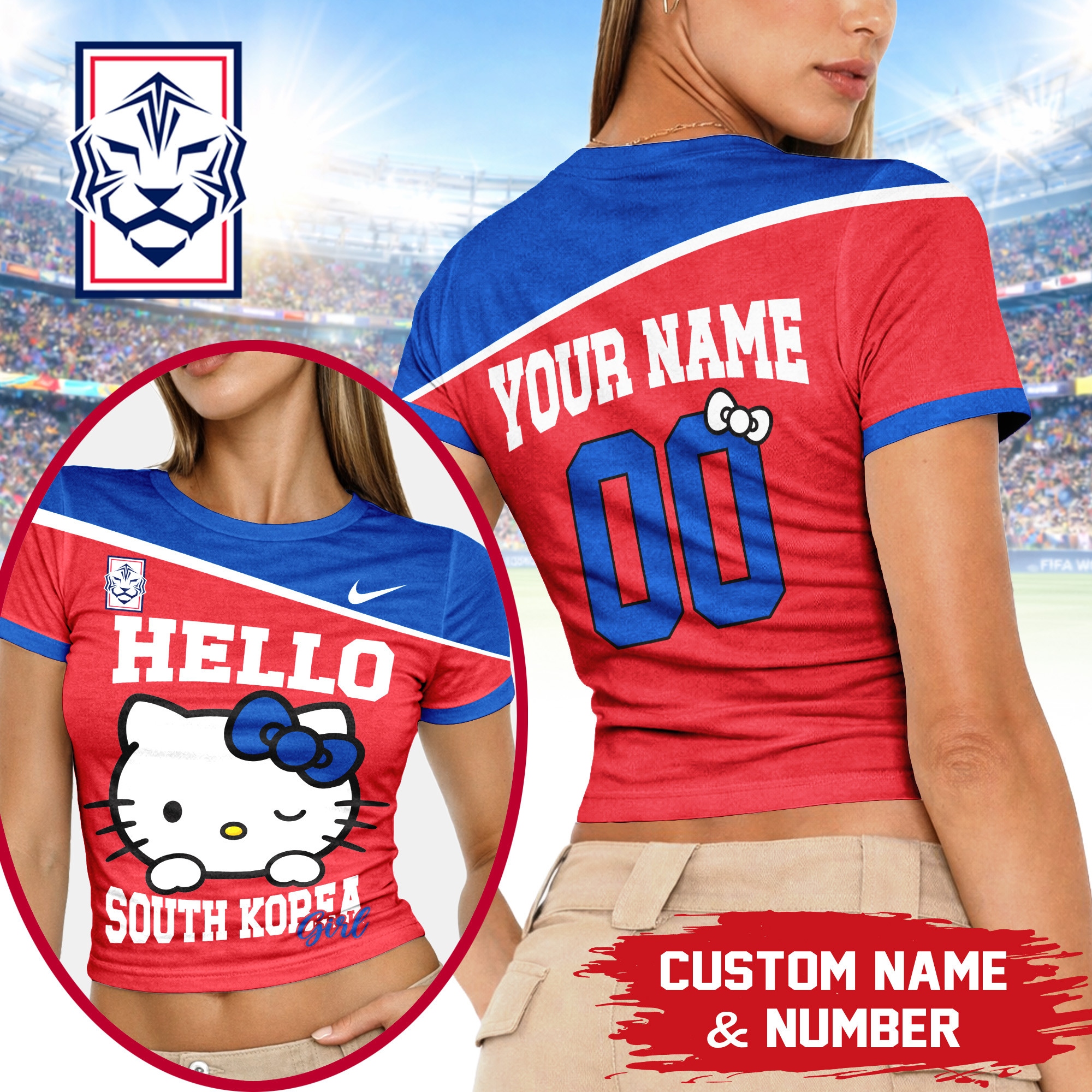 South Korea | Premium World Cup 2026 Play Cute 3D Baby Tee TTH210502 - Image 2