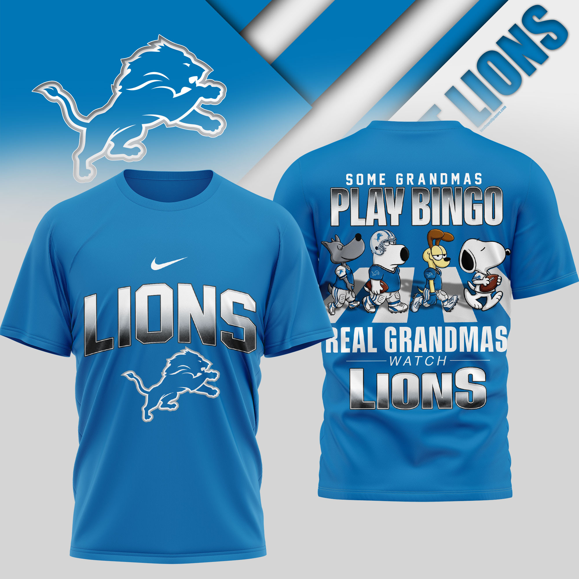 Detroit Lions | Premium NFL Prime Time 3D Shirt TTH200557 - Image 3