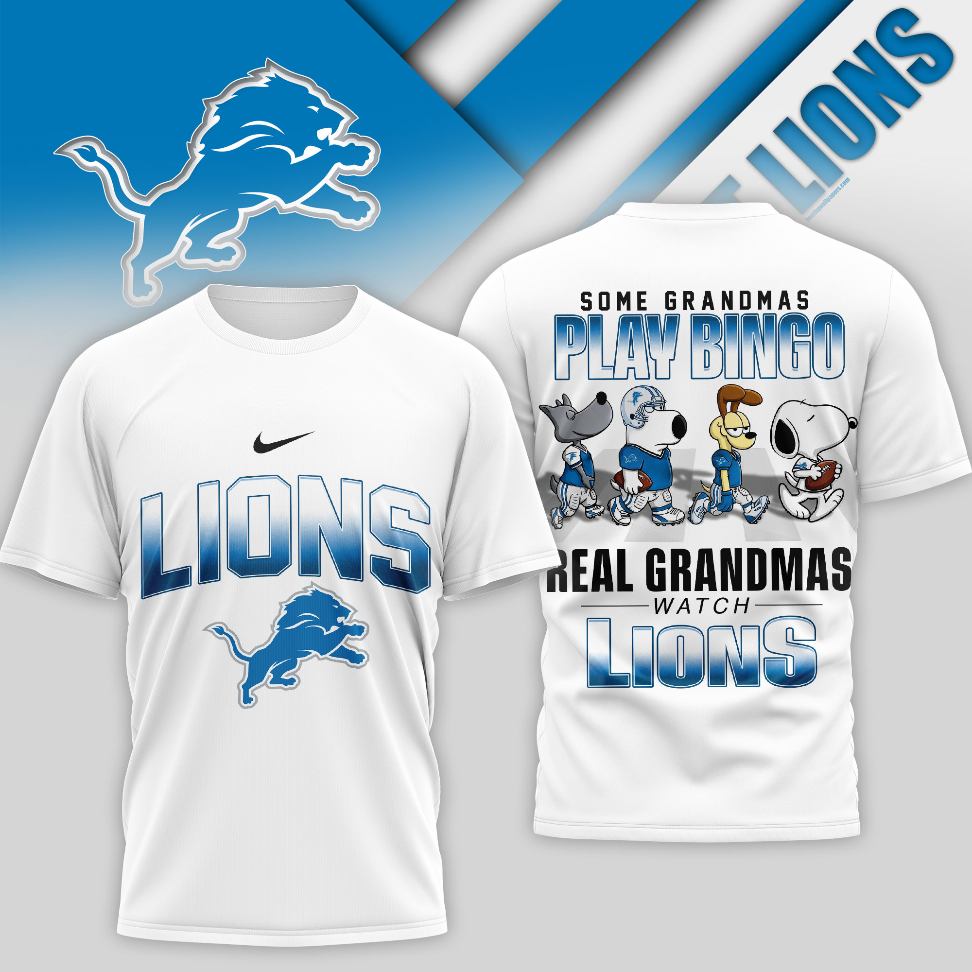 Detroit Lions | Premium NFL Prime Time 3D Shirt TTH200557 - Image 2
