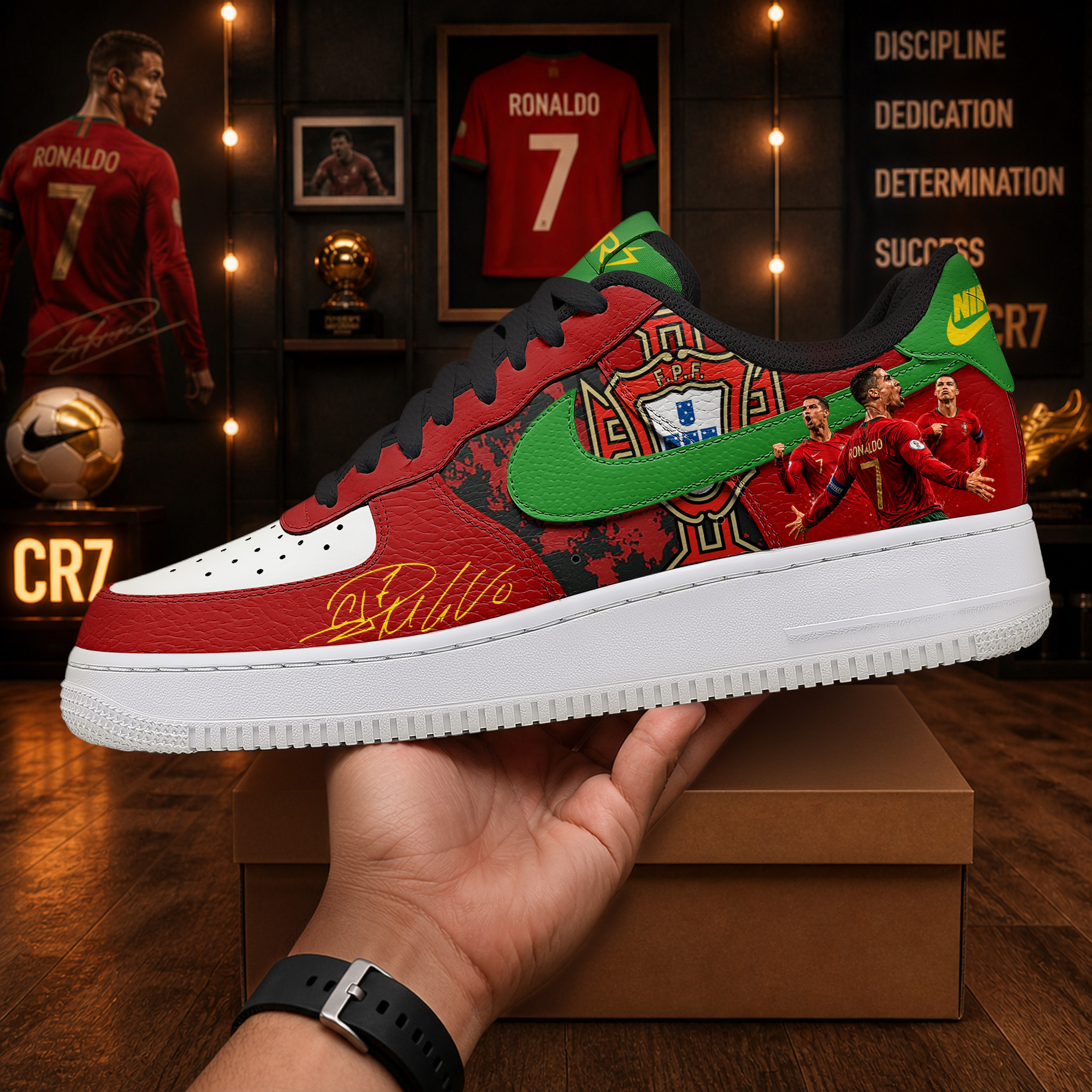 Cristiano Ronaldo – Premium World Cup 2026 Limited Edition AF1 Shoes – Gift for Fans