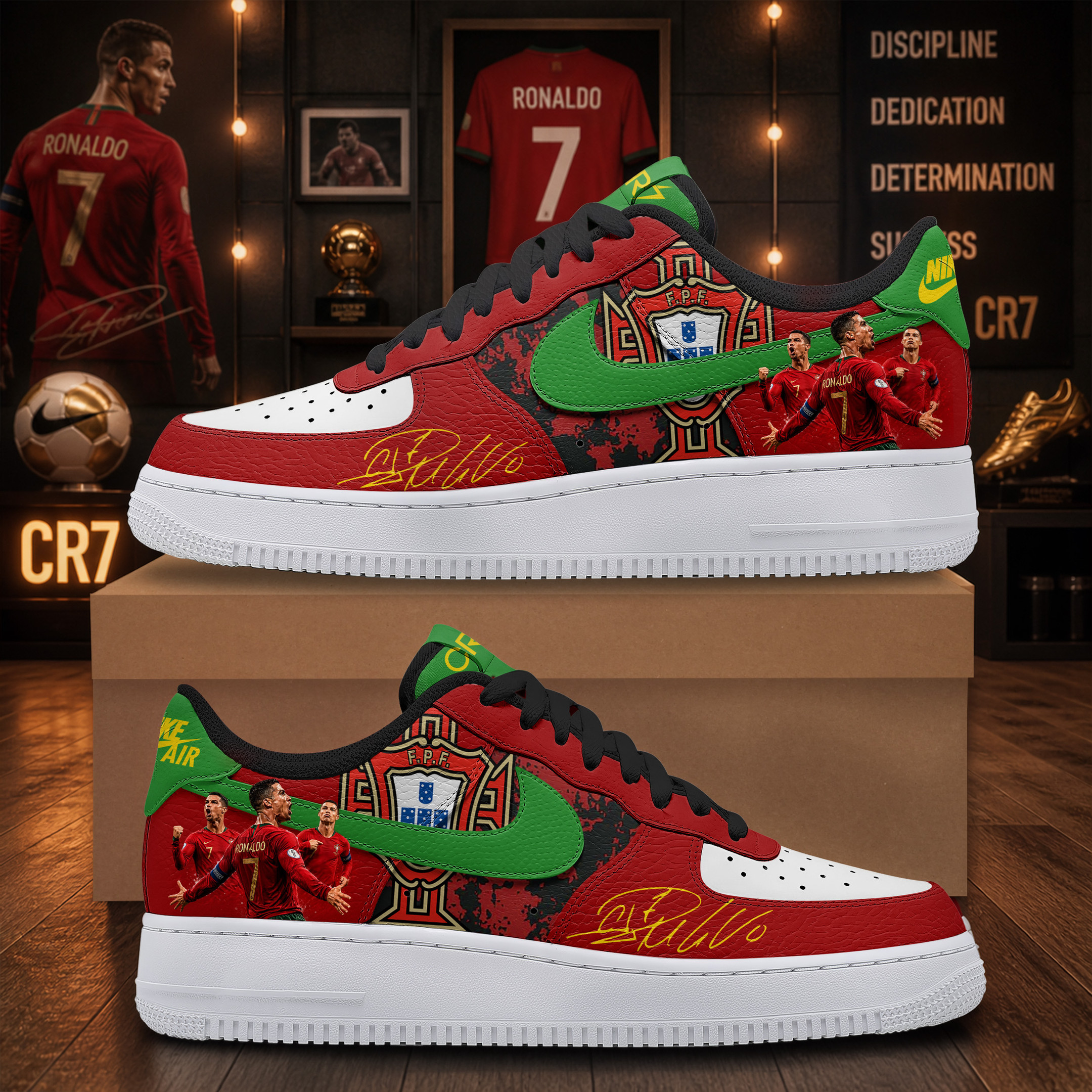 Cristiano Ronaldo – Premium World Cup 2026 Limited Edition AF1 Shoes – Gift for Fans - Image 2