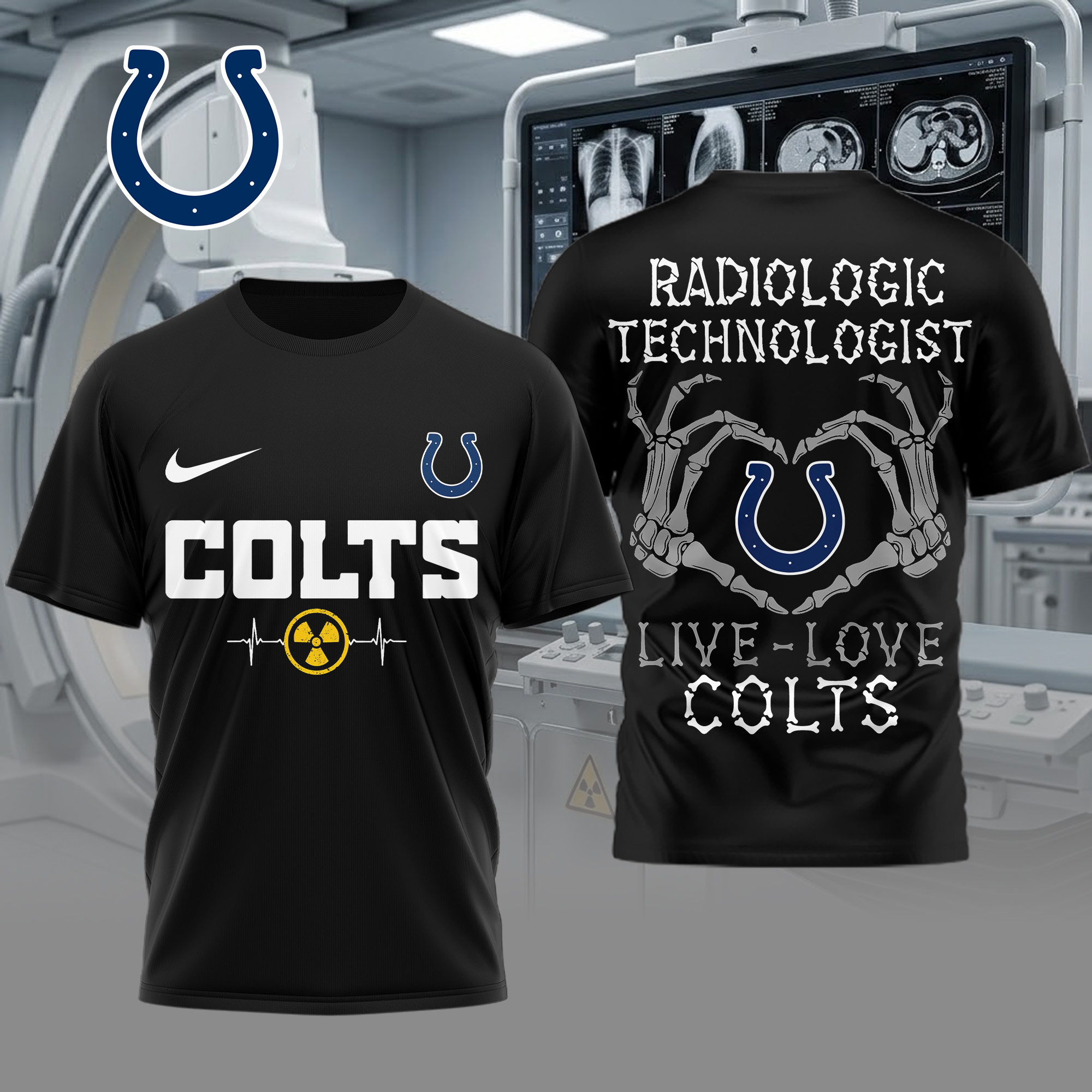 Indianapolis Colts | Premium NFL Radiology Technologist Game Day 3D Shirt TTH200565