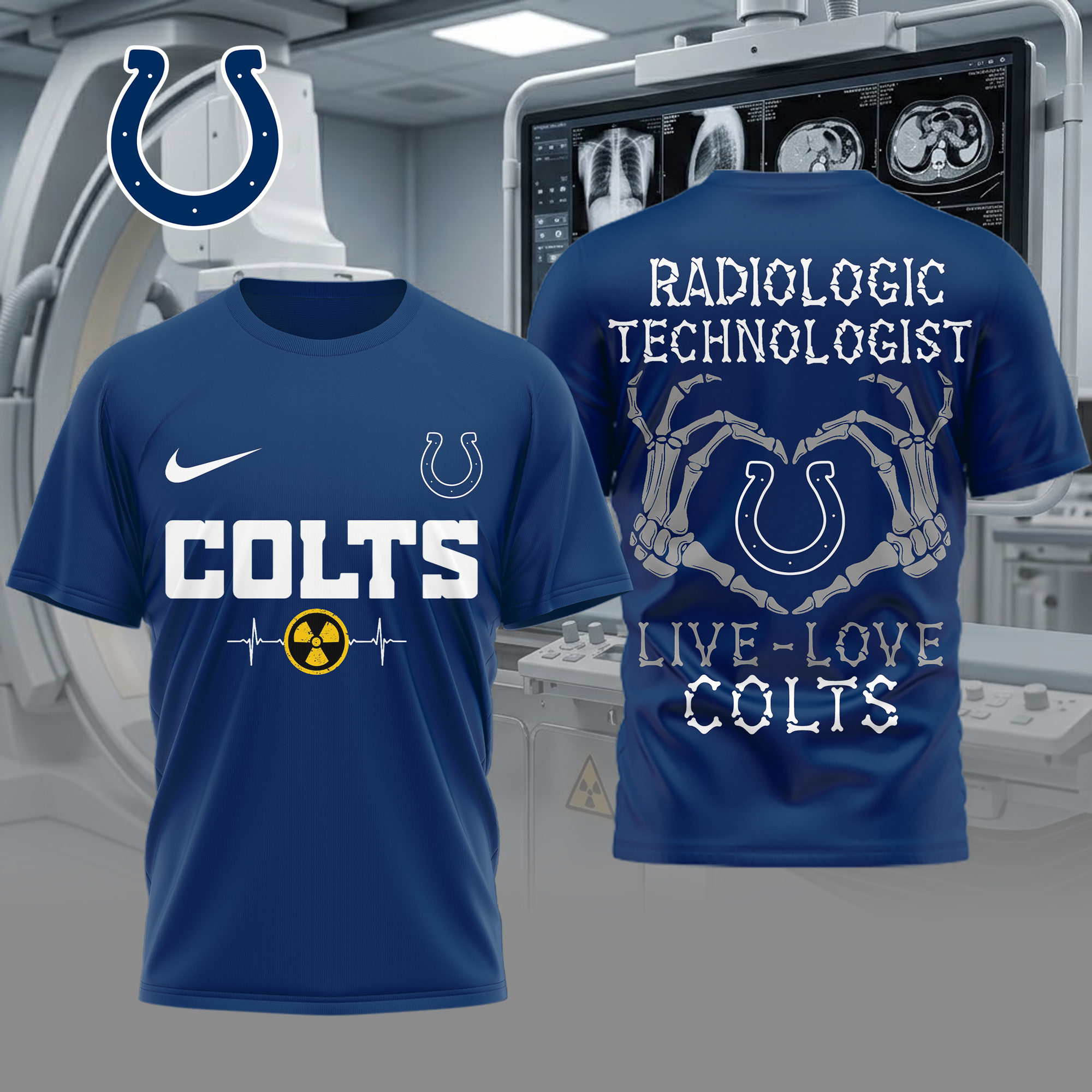 Indianapolis Colts | Premium NFL Radiology Technologist Game Day 3D Shirt TTH200565 - Image 3