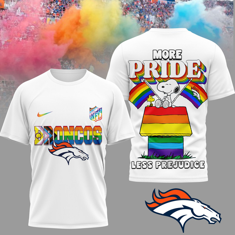 Denver Broncos | Premium NFL Snoopy Pride Month 3D T-Shirt TTH200589 - Image 2