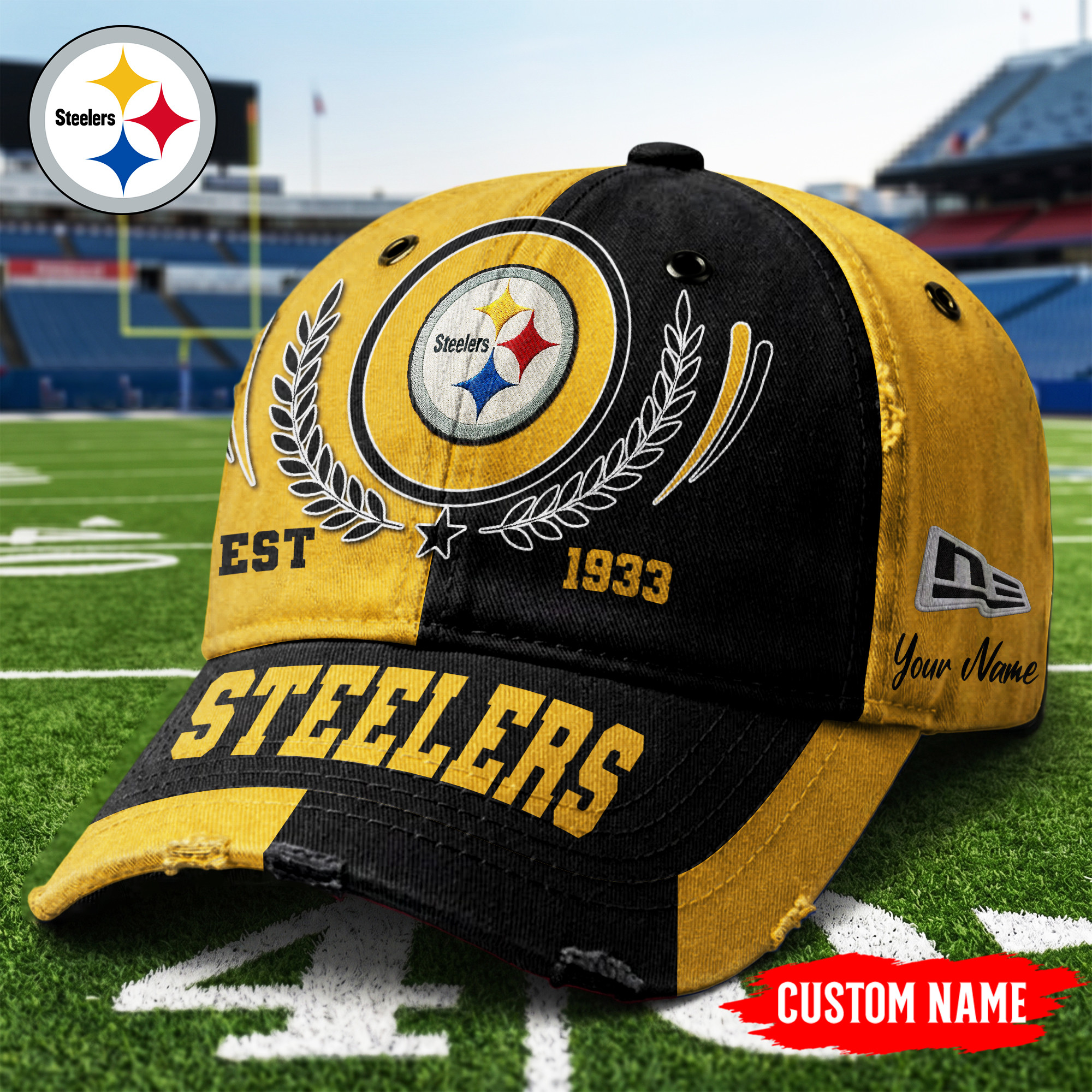 Pittsburgh Steelers | Premium NFL Split Color Classic Cap TTH200569