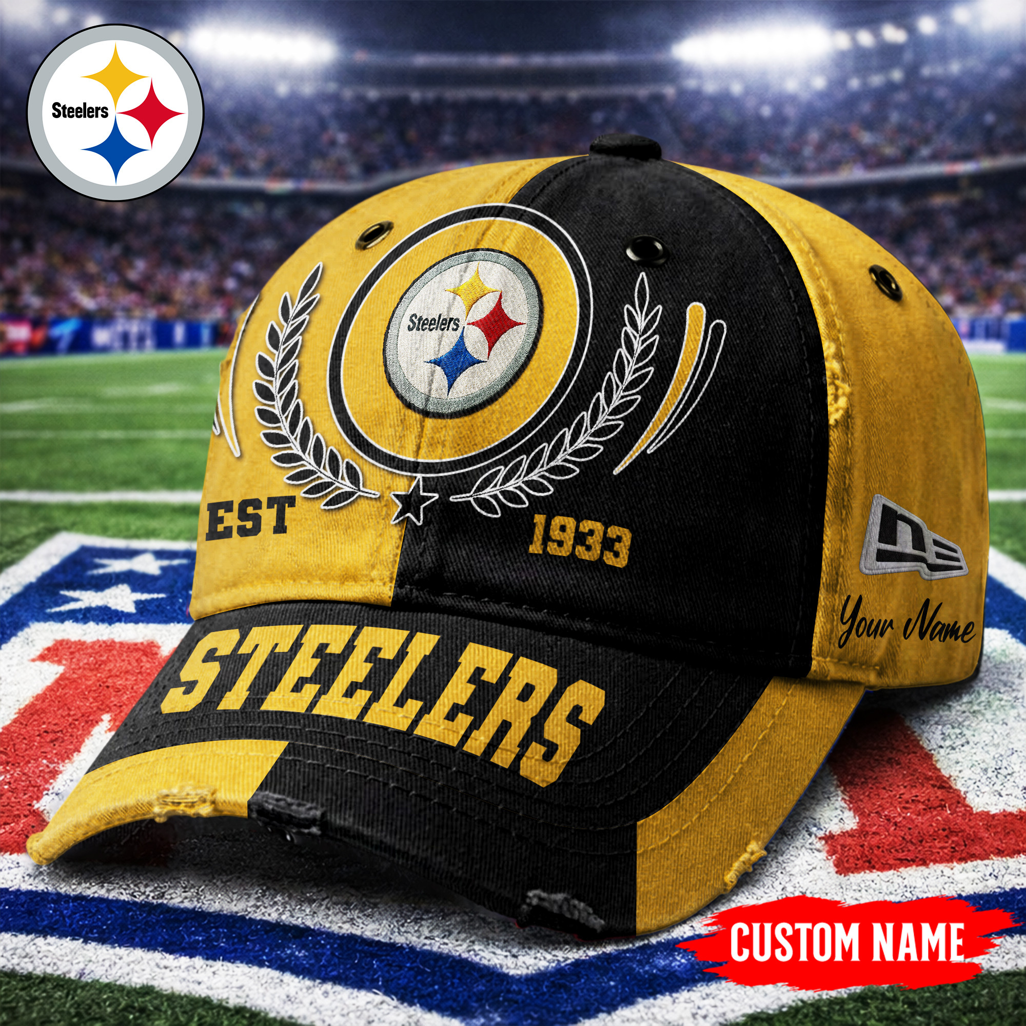 Pittsburgh Steelers | Premium NFL Split Color Classic Cap TTH200569 - Image 2