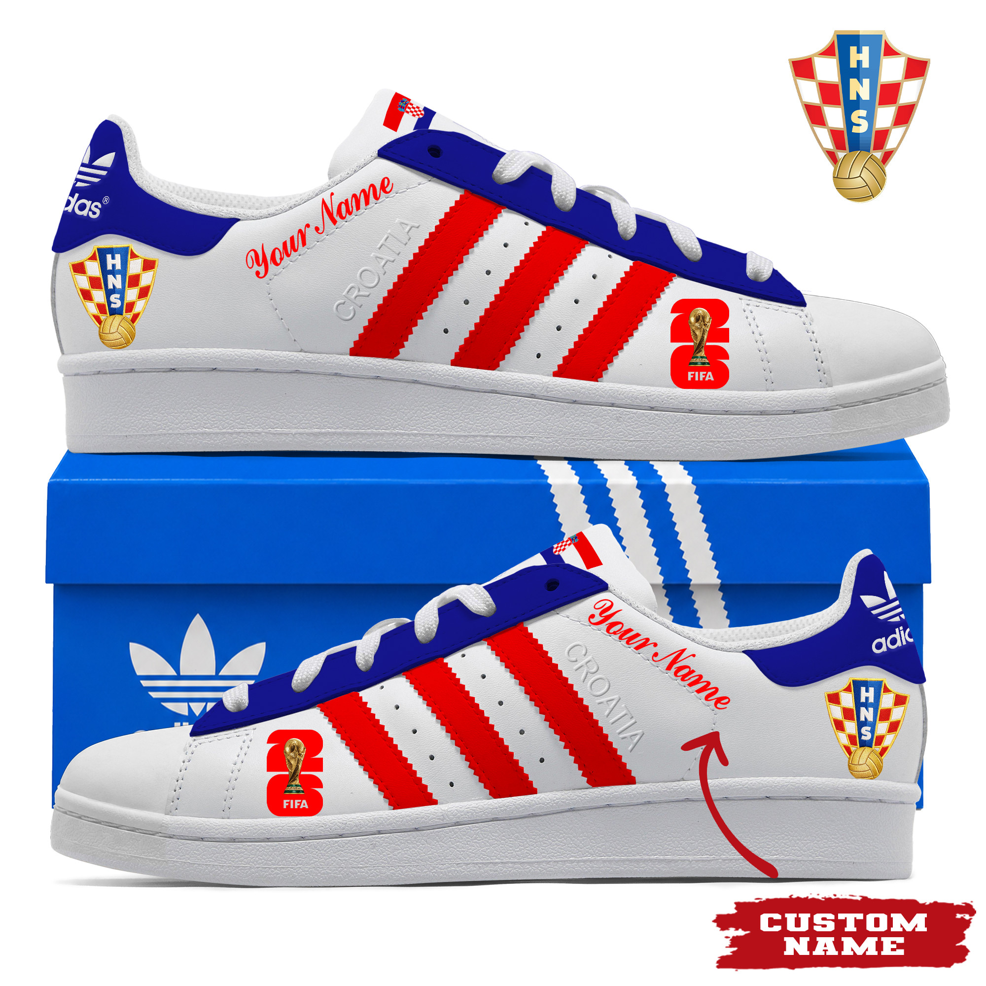 Croatia x Premium World Cup 2026 Stan Smith Shoes – Limited Edition TTH190522 - Image 2