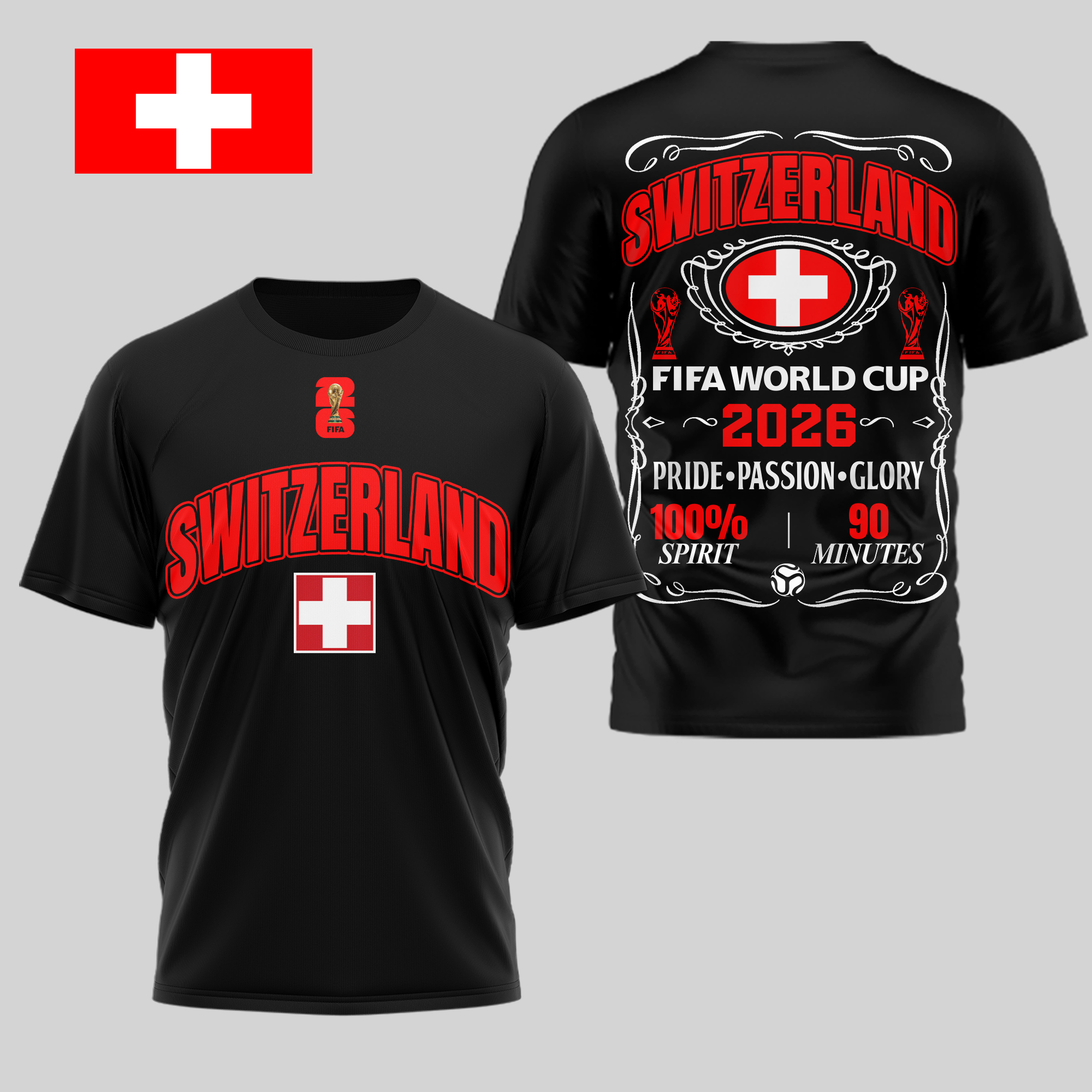 Switzerland | Premium World Cup 2026 Pride Passion Glory 3D Shirt TTH210505