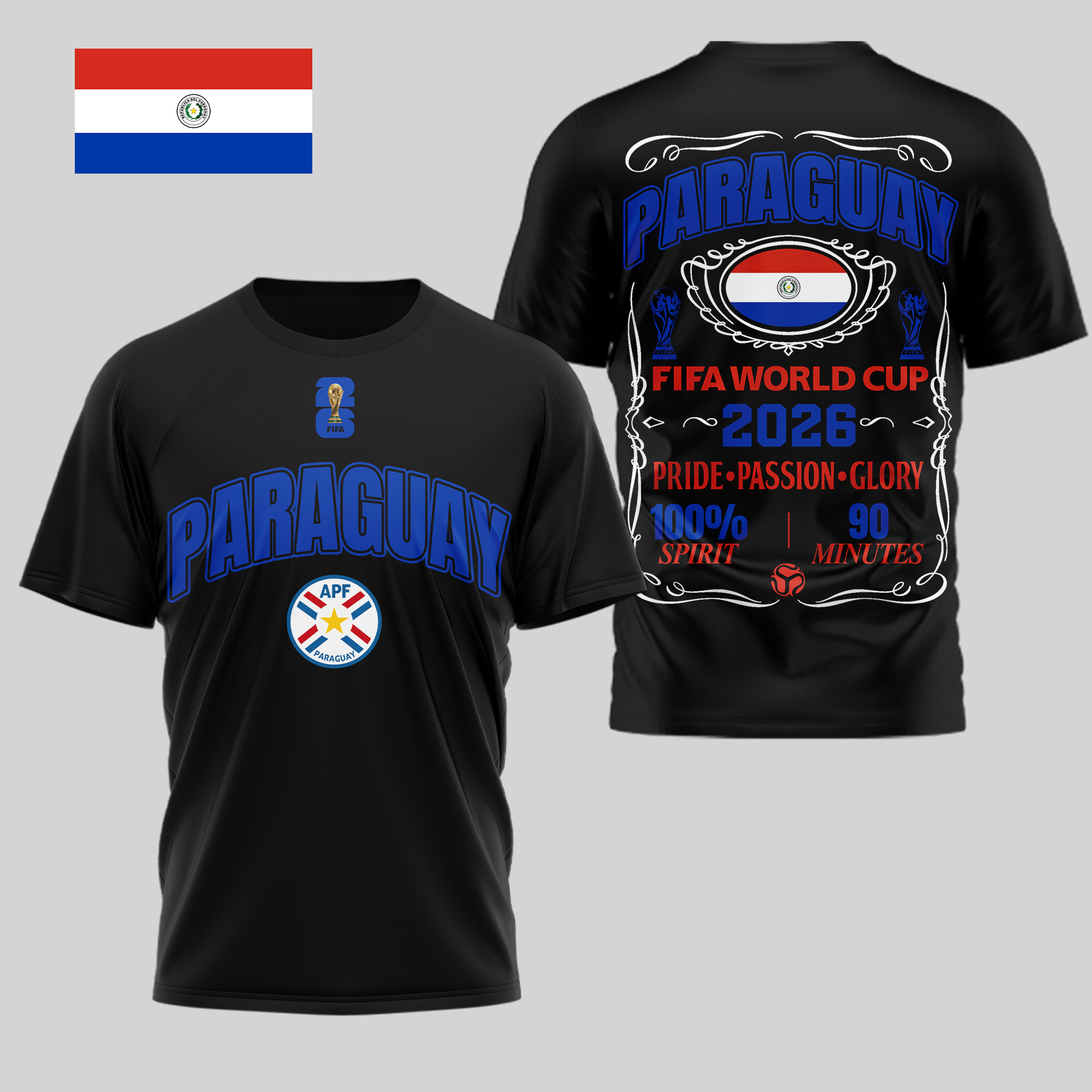 Paraguay | Premium World Cup 2026 Pride Passion Glory 3D Shirt TTH210505