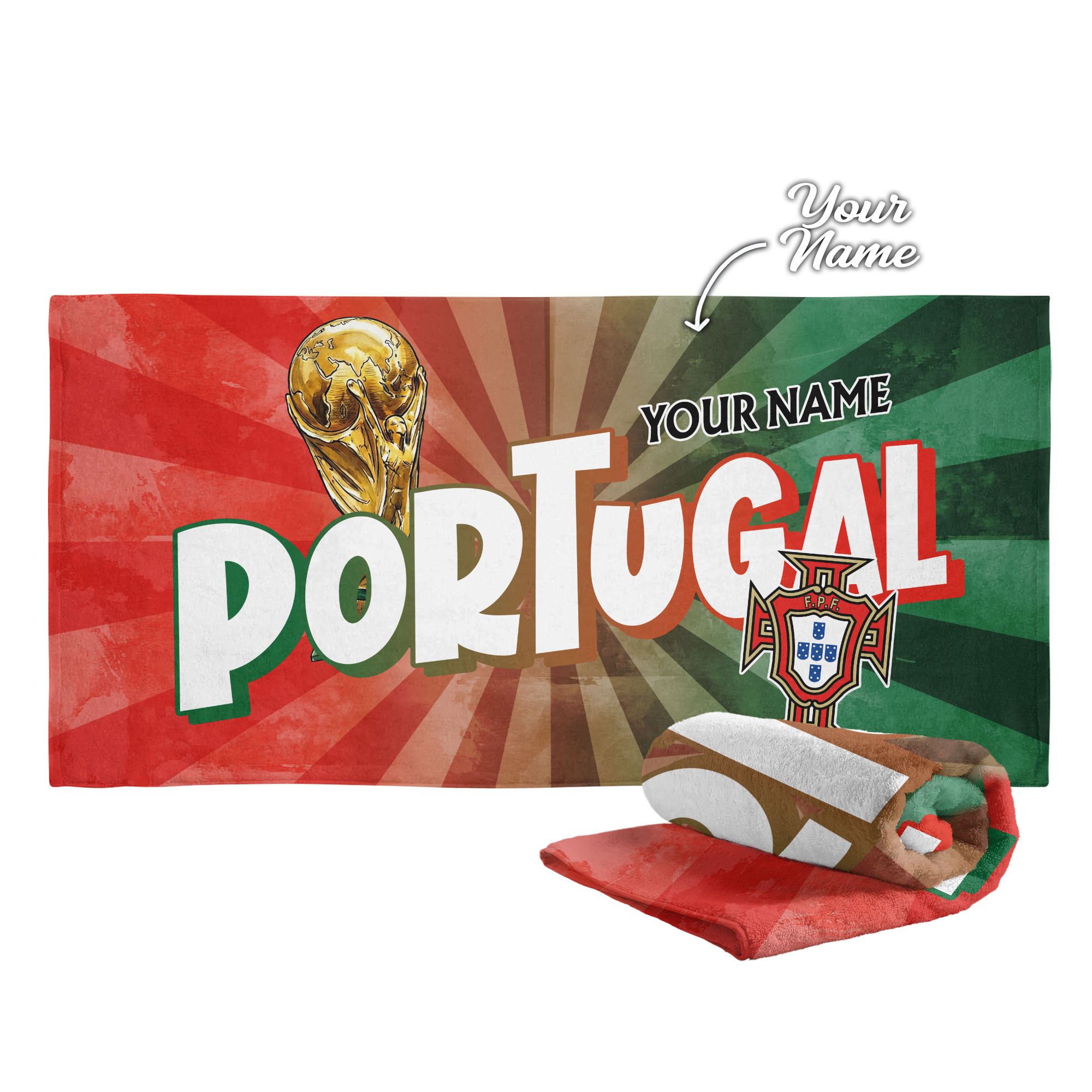 Portugal | Premium World Cup 2026 Land of Champions Beach Towel TTH210512