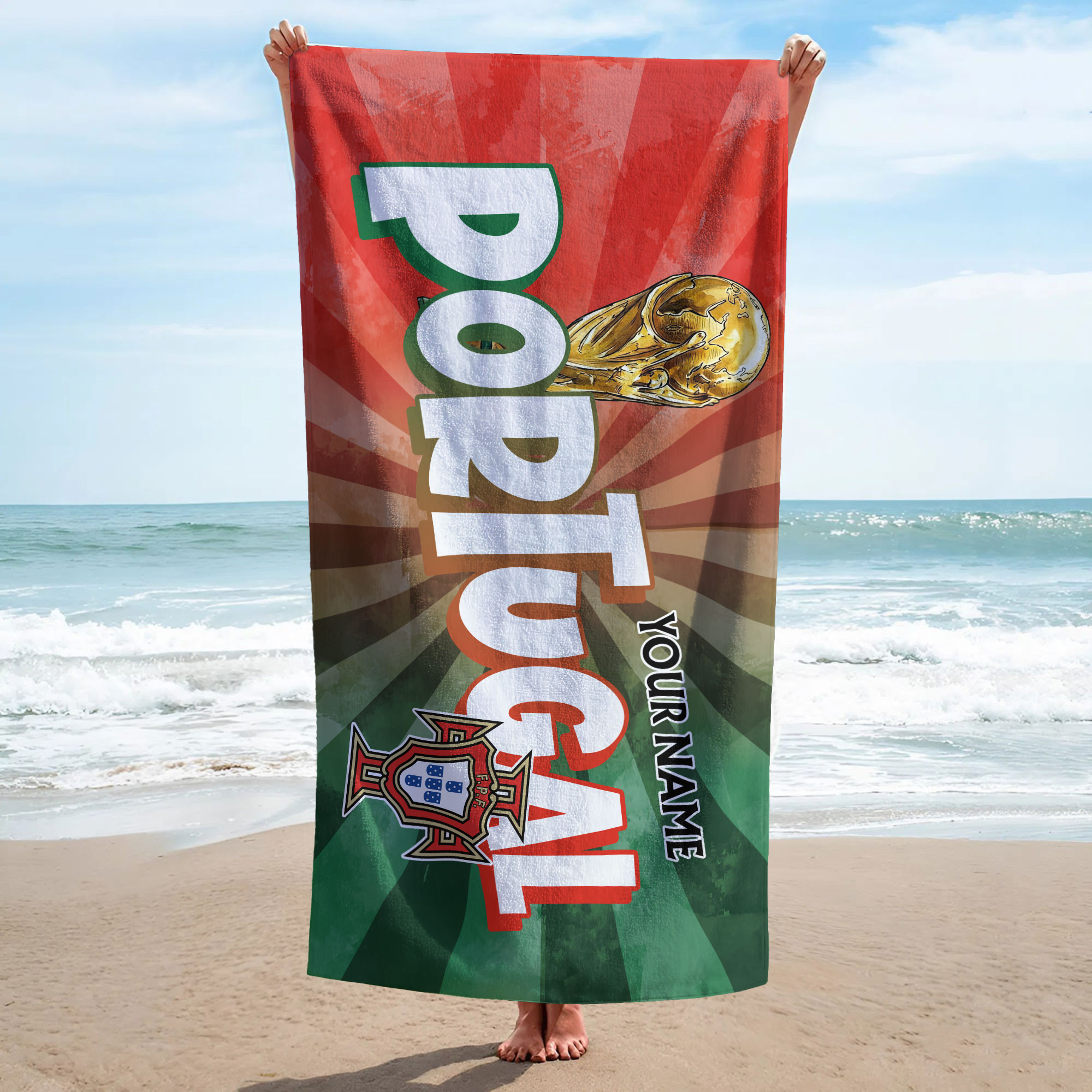 Portugal | Premium World Cup 2026 Land of Champions Beach Towel TTH210512 - Image 3