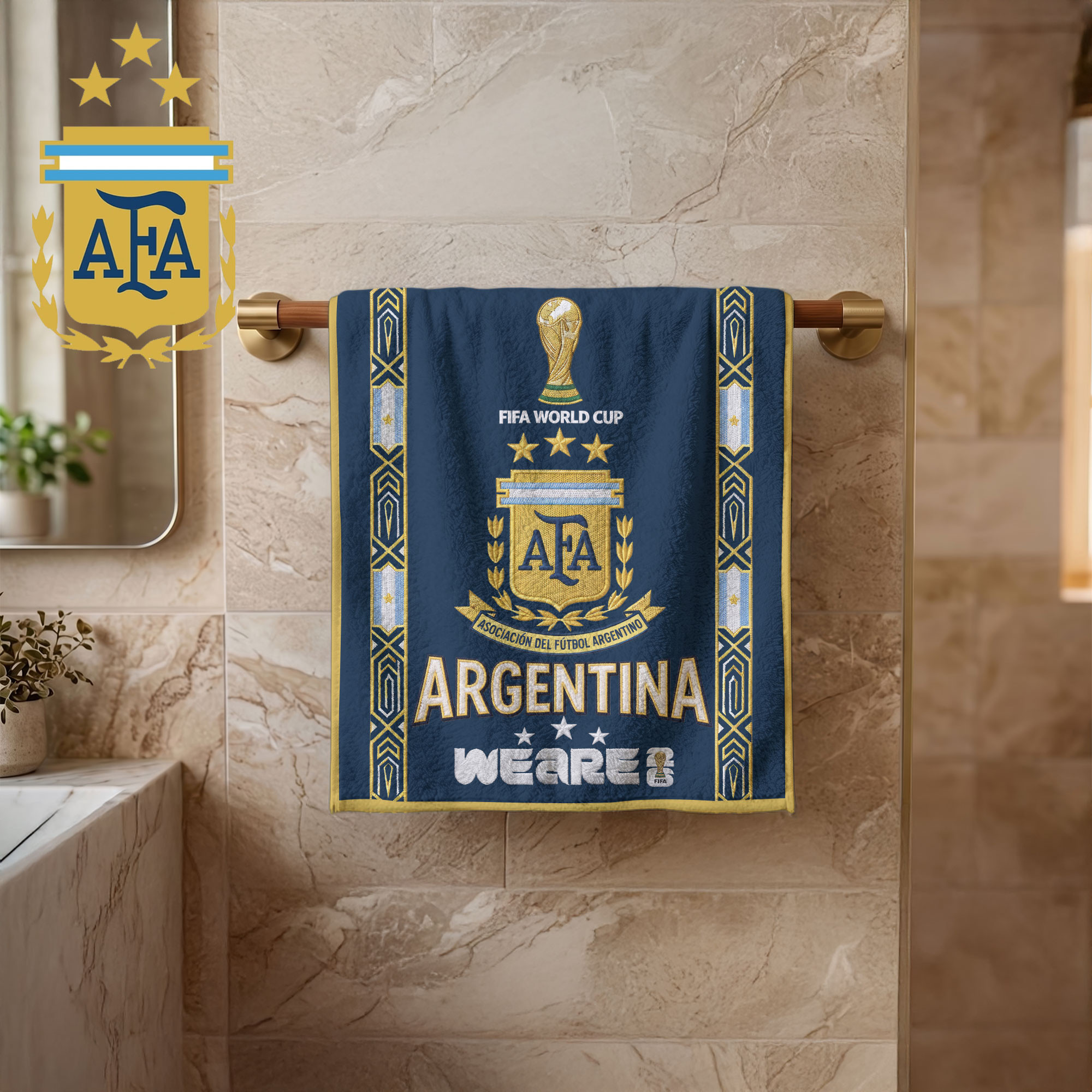 Argentina | Premium World Cup 2026 National Team Bath Towel TTH210511 - Image 2
