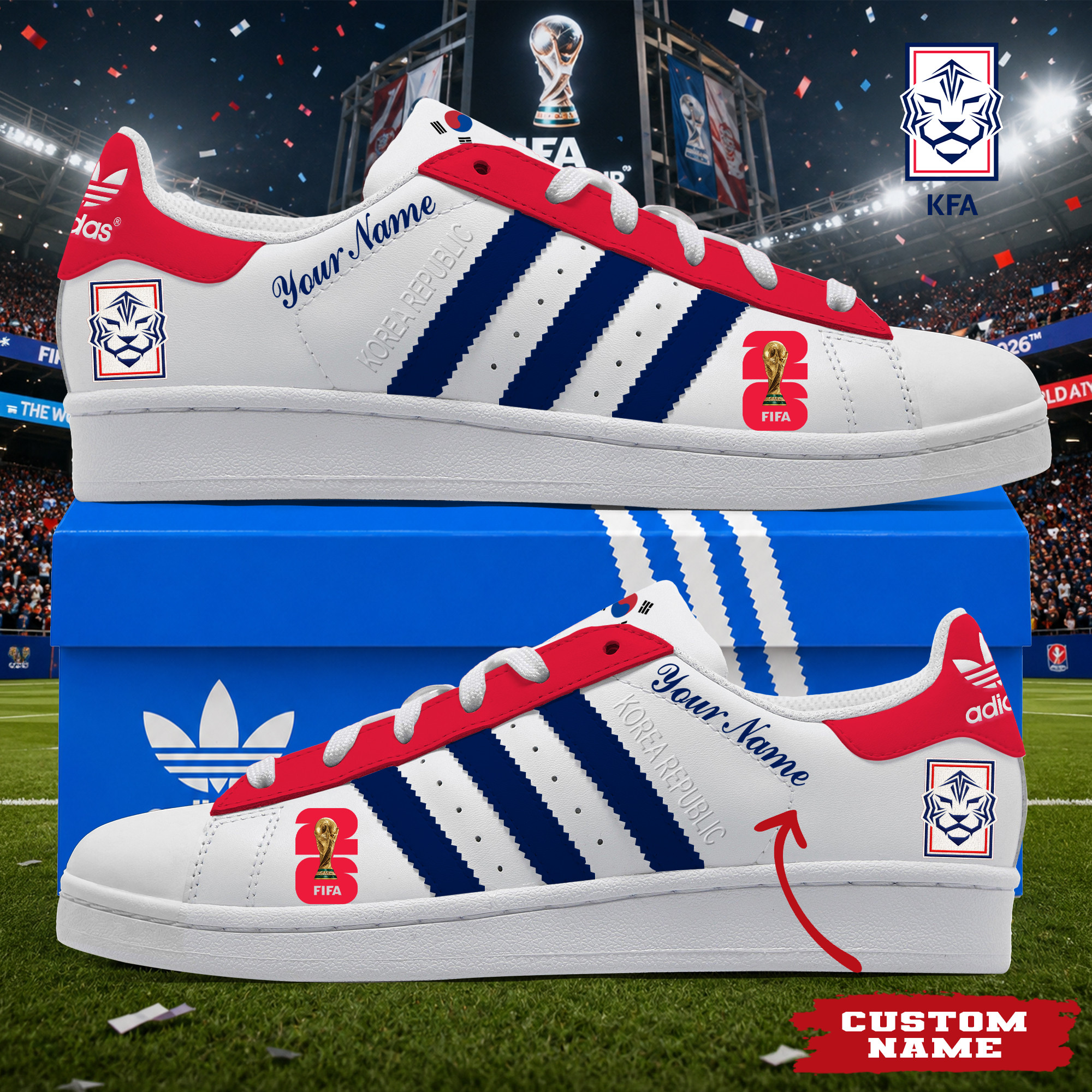 Korea Republic x Premium World Cup 2026 Stan Smith Shoes – Limited Edition TTH190522