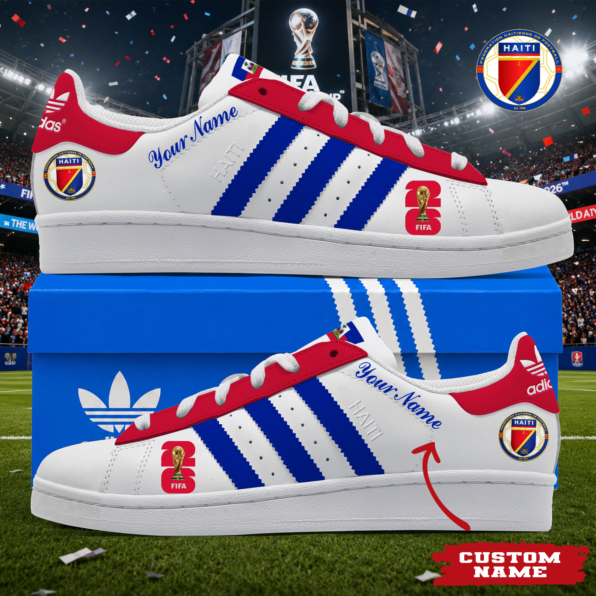 Haiti x Premium World Cup 2026 Stan Smith Shoes – Limited Edition TTH190522