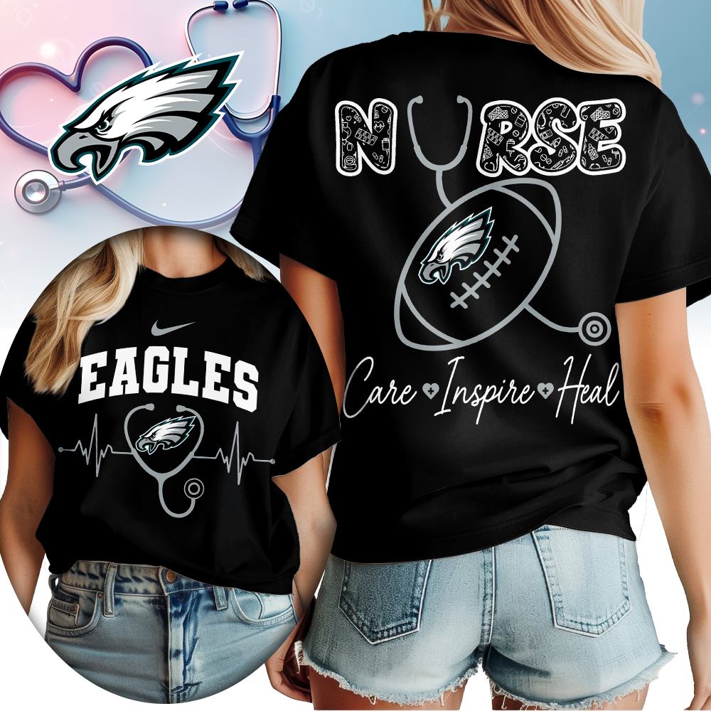 Philadelphia Eagles | Premium NFL Nurse Care Inspire Heal Women Shirt TTH200561