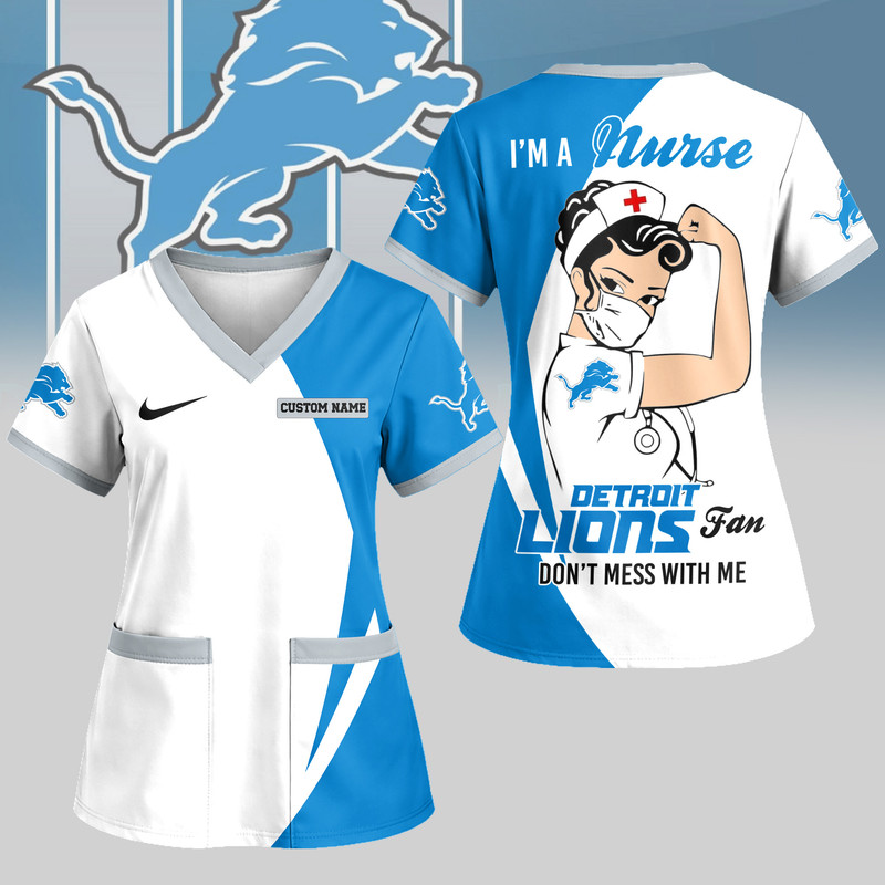 Detroit Lions | Premium NFL Don’t Mess With This Nurse Shirt TTH200551 - Image 2
