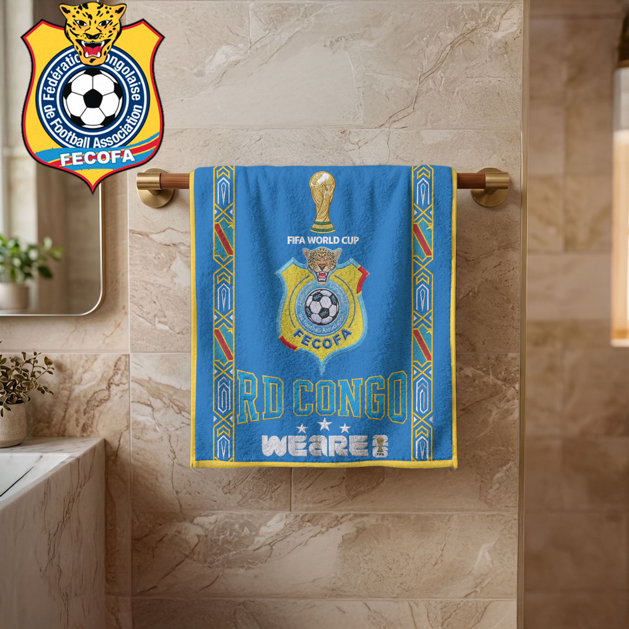 RD Congo | Premium World Cup 2026 National Team Bath Towel TTH210511 - Image 2