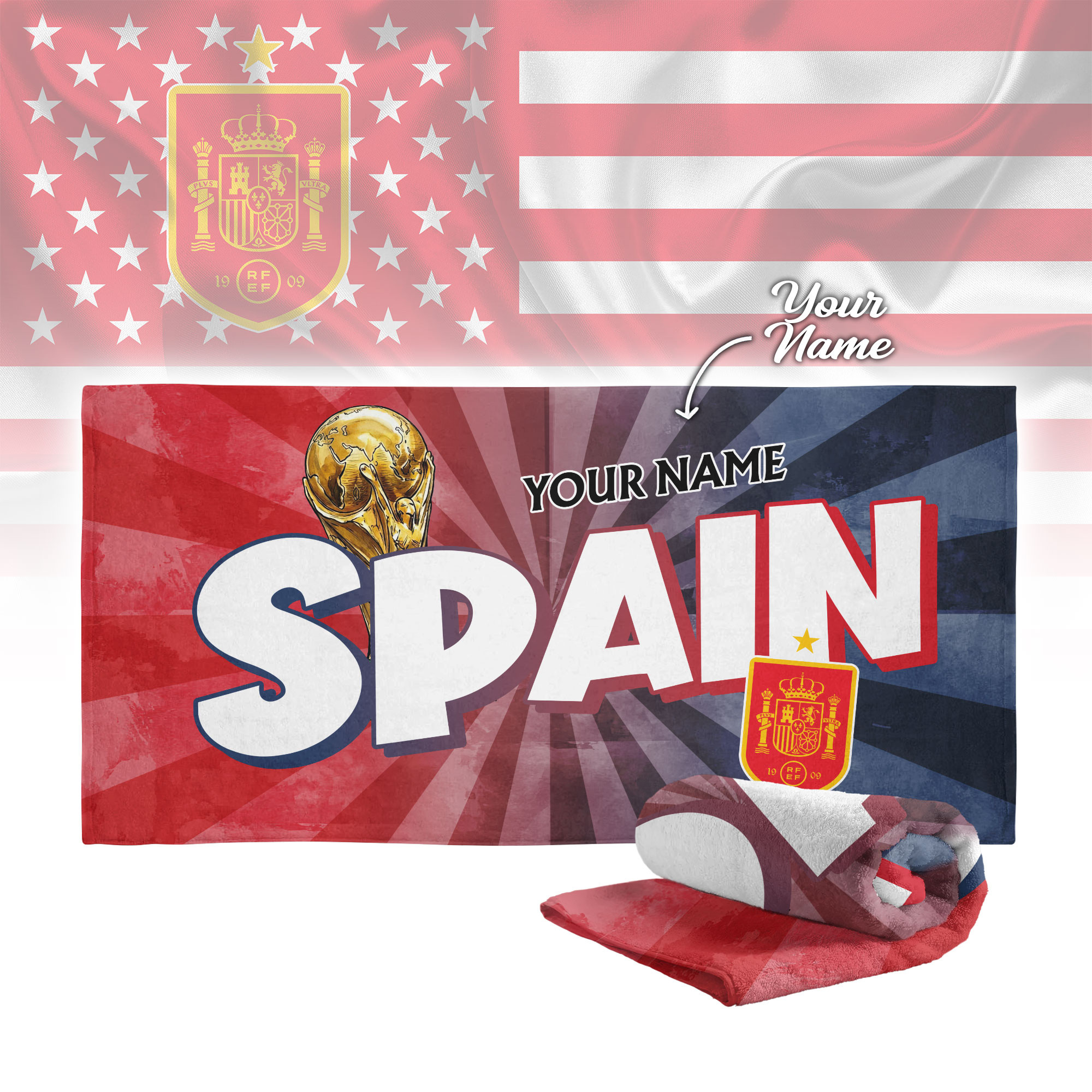 Spain | Premium World Cup 2026 Land of Champions Beach Towel TTH210512 - Image 2