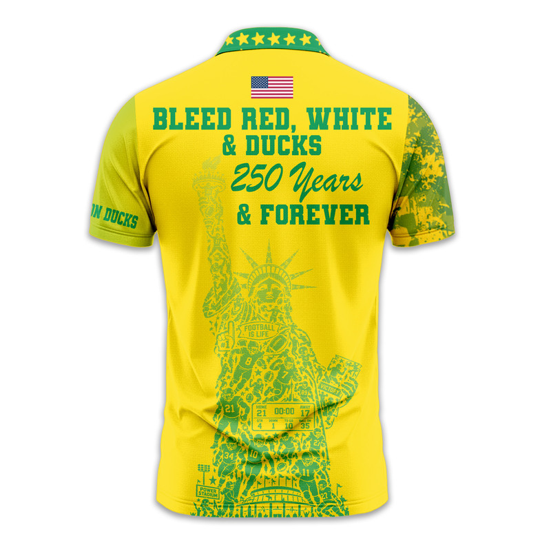Oregon Ducks | Premium NCAA Independance Day Polo TTH200597 - Image 3