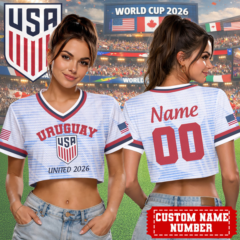 USA | Premium World Cup 2026 Crop Top Women Jersey TTH210509 - Image 2
