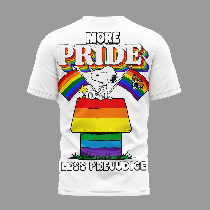 Jacksonville Jaguars | Premium NFL Snoopy Pride Month 3D T-Shirt TTH200589 - Image 3
