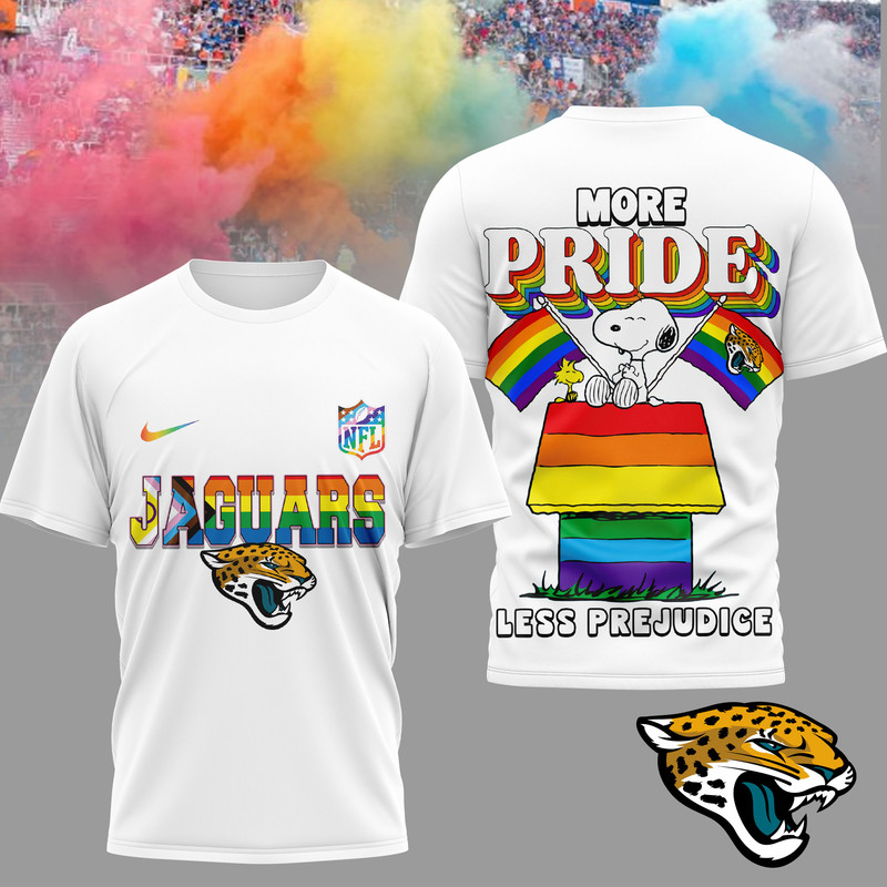 Jacksonville Jaguars | Premium NFL Snoopy Pride Month 3D T-Shirt TTH200589 - Image 2