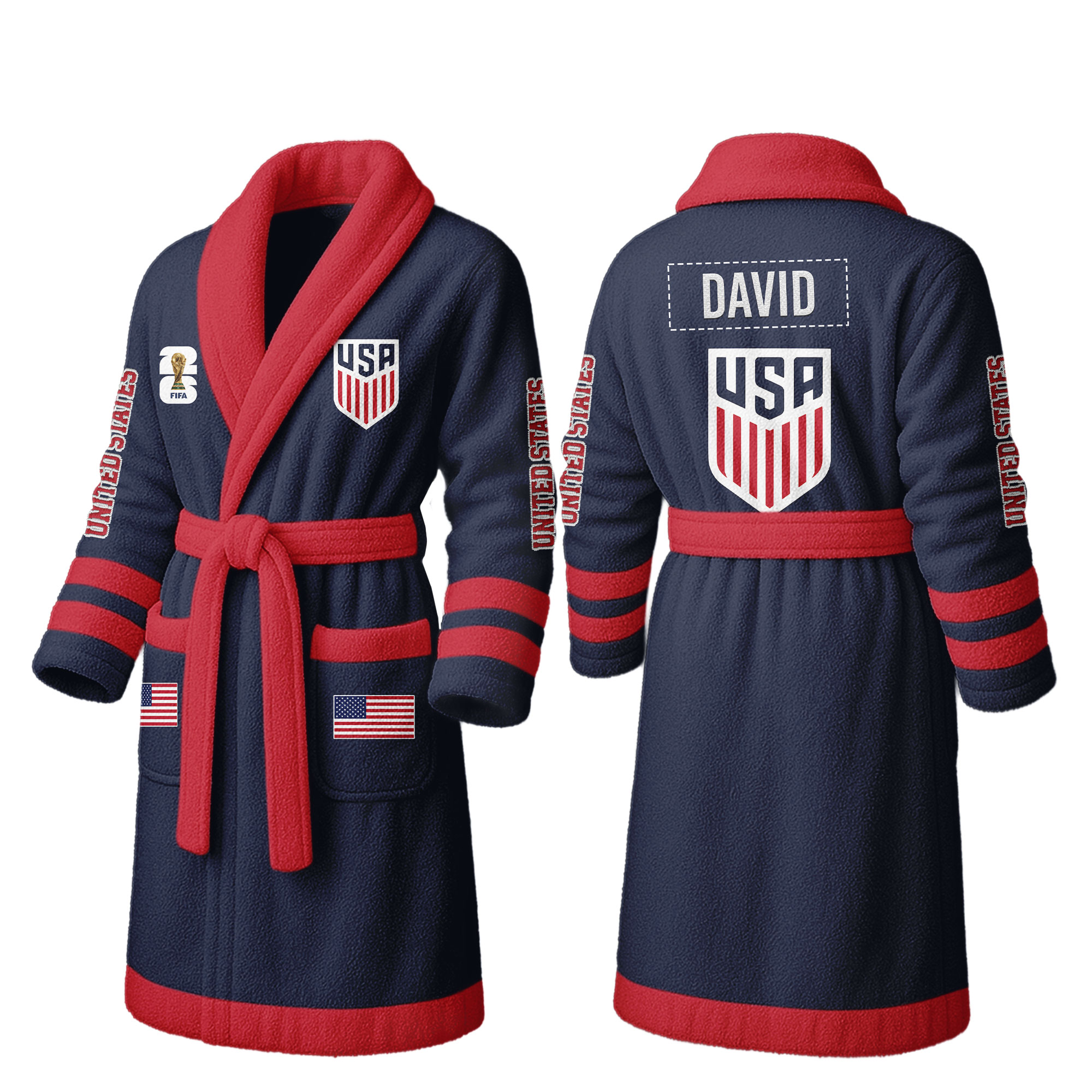 United States | Premium World Cup 2026 Fleece Bathrobe TTH200558