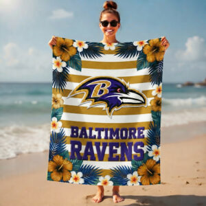 Baltimore Ravens | Premium NFL Tropical Beach Towel TTH200550