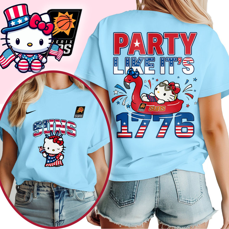 Phoenix Suns | Premium NBA Hello Kitty Independence Day 3D Shirt TTH200554