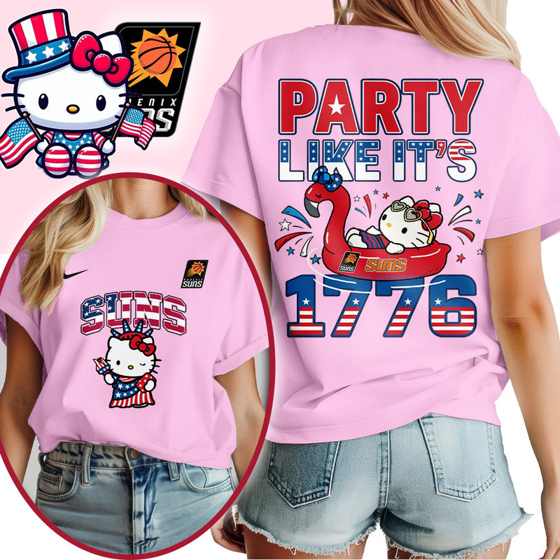 Phoenix Suns | Premium NBA Hello Kitty Independence Day 3D Shirt TTH200554 - Image 3