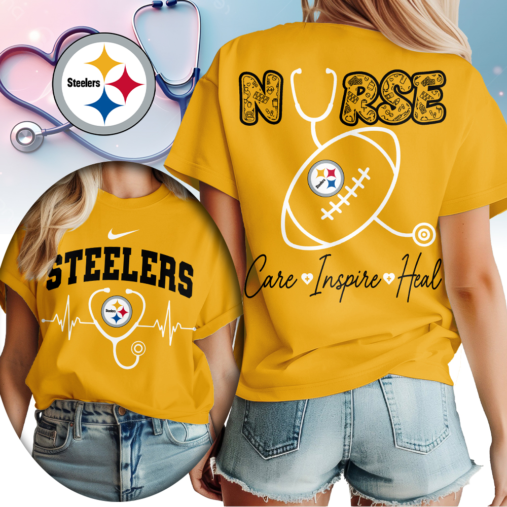 Pittsburgh Steelers | Premium NFL Nurse Care Inspire Heal Women Shirt TTH200561 - Image 3