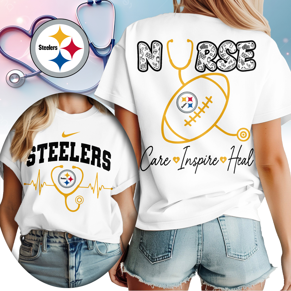 Pittsburgh Steelers | Premium NFL Nurse Care Inspire Heal Women Shirt TTH200561 - Image 2