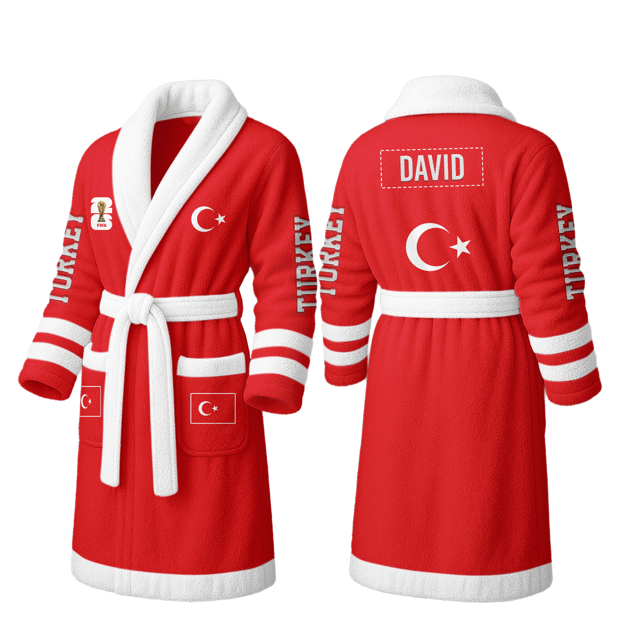 Turkey | Premium World Cup 2026 Fleece Bathrobe TTH200558