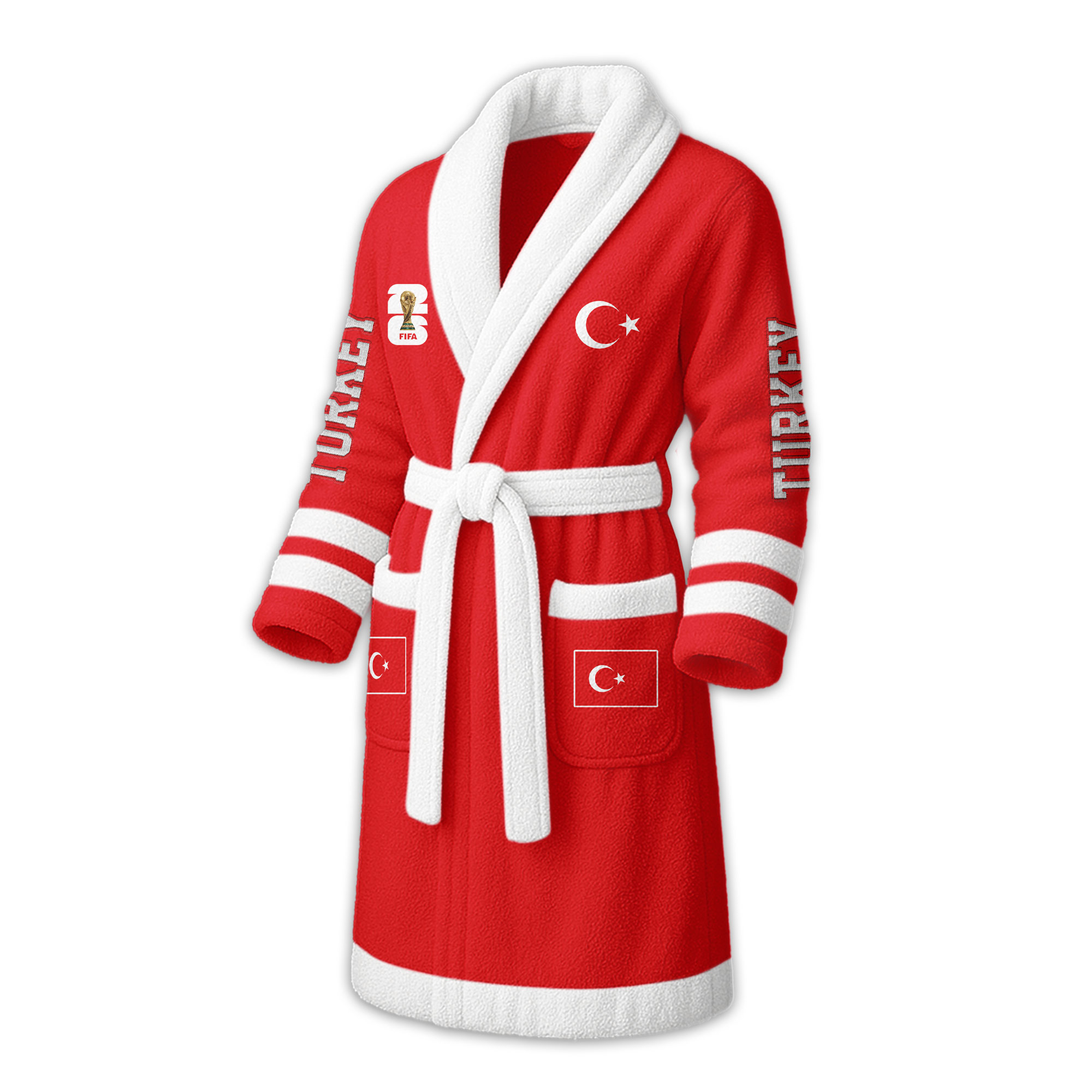 Turkey | Premium World Cup 2026 Fleece Bathrobe TTH200558 - Image 4