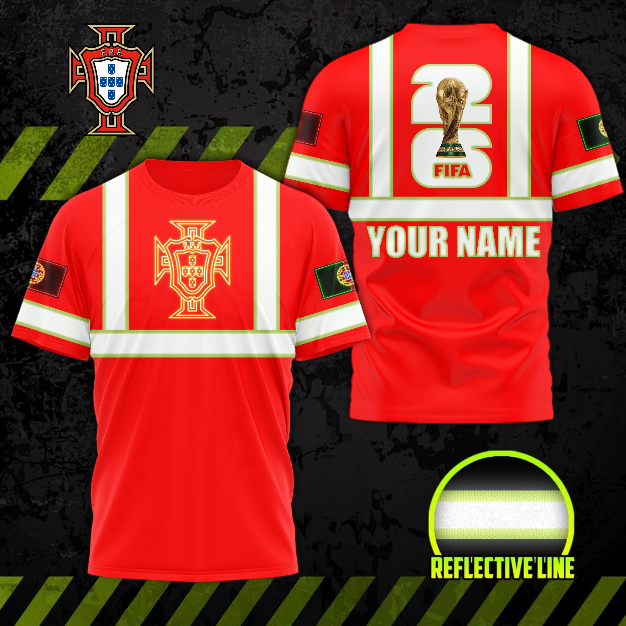 Portugal | Premium World Cup 2026 Hi Vis Safety 3D Shirt TTH200570